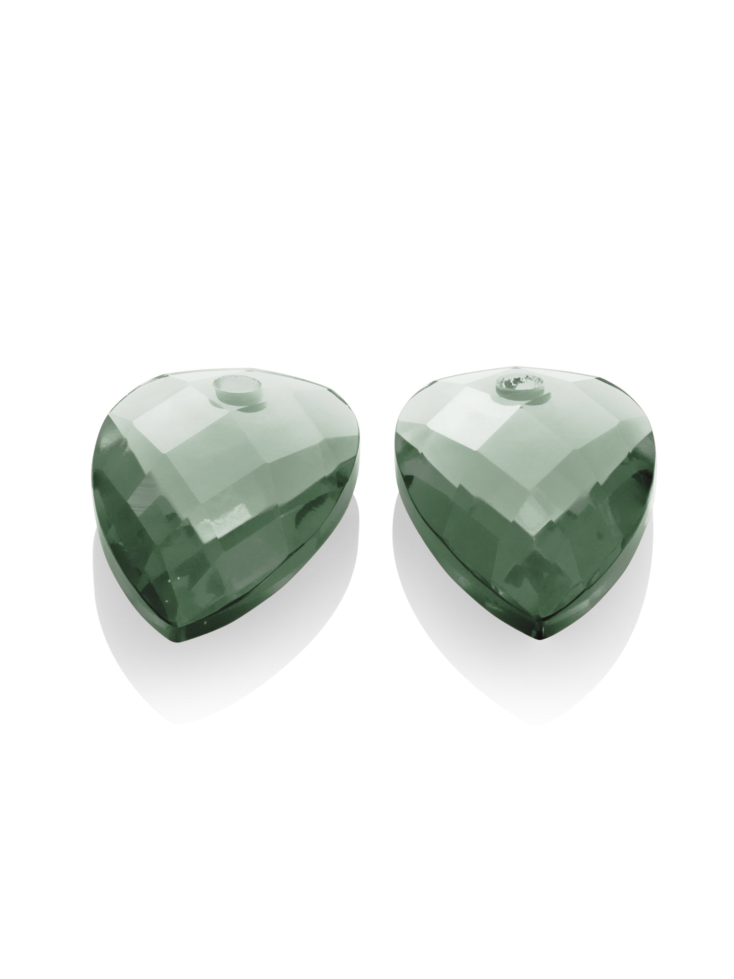 Oorbel Edelstenen Blossom Facet Green Amethyst - Oorbel Edelstenen Blossom Facet Green Amethyst