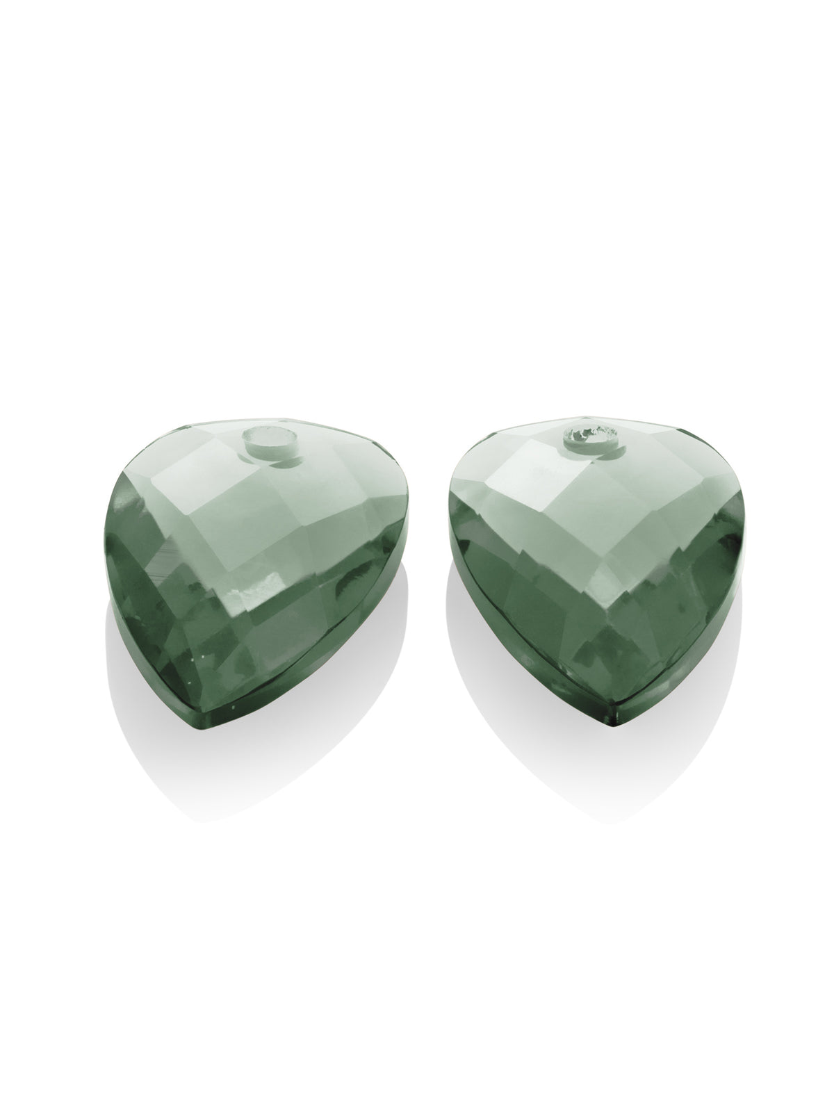 Oorbel Edelstenen Blossom Facet Green Amethyst - Oorbel Edelstenen Blossom Facet Green Amethyst