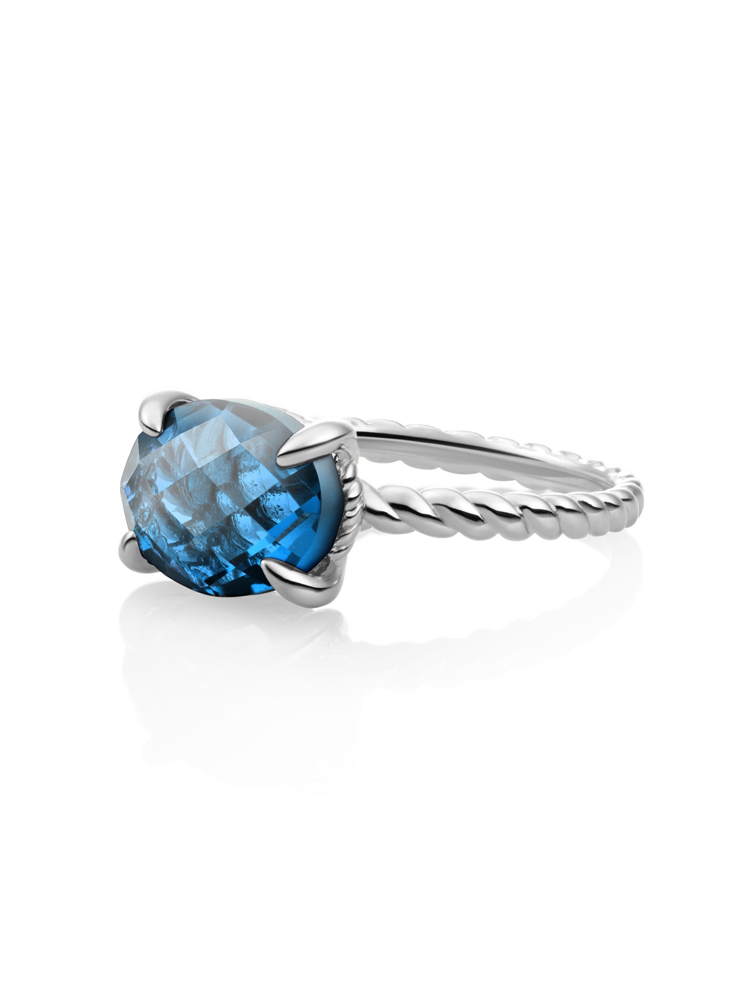 Twist Ring Topaz Quartz Zilver - 54
