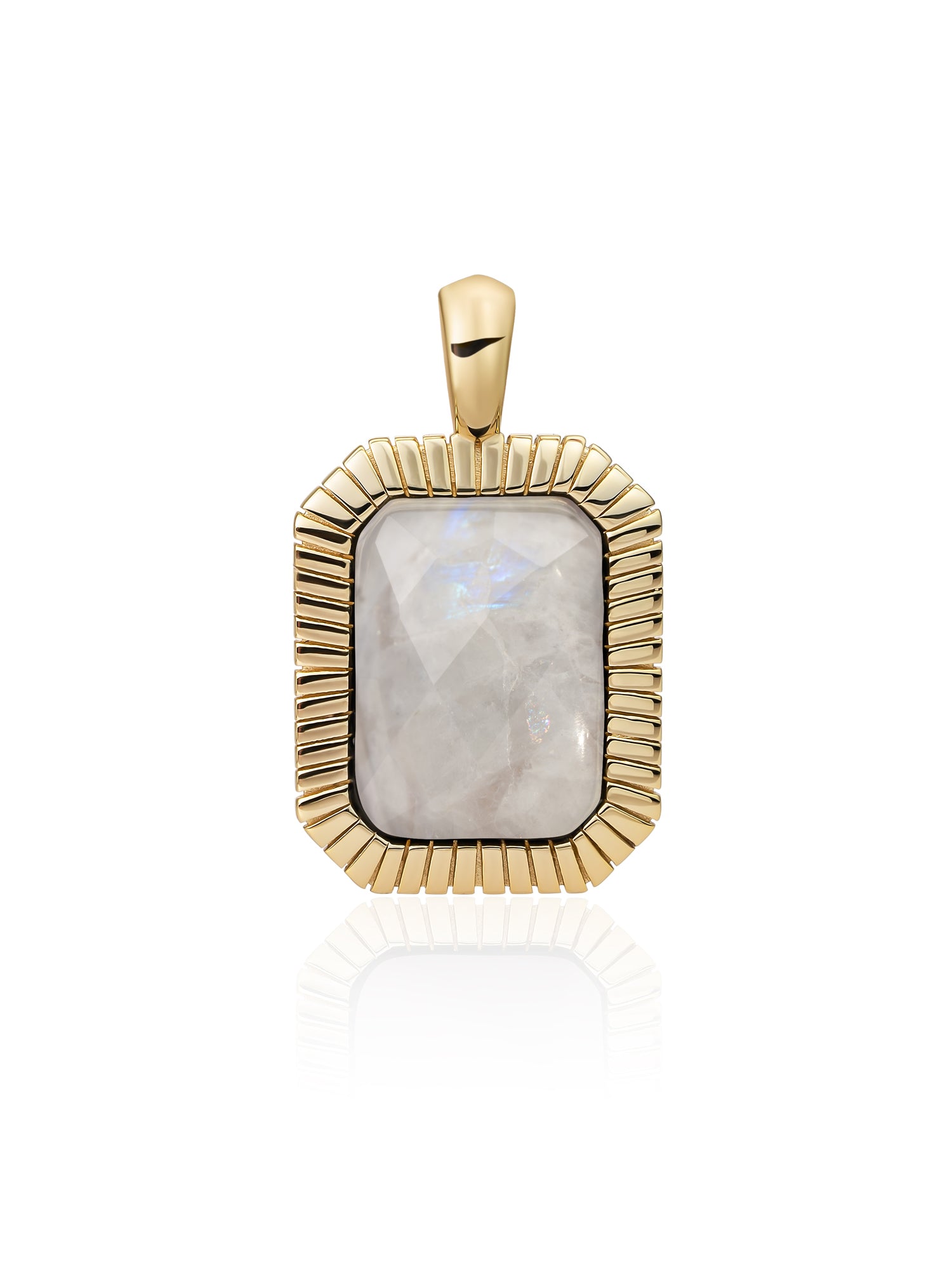 Baguette Pendant Moonstone - Gold Plated