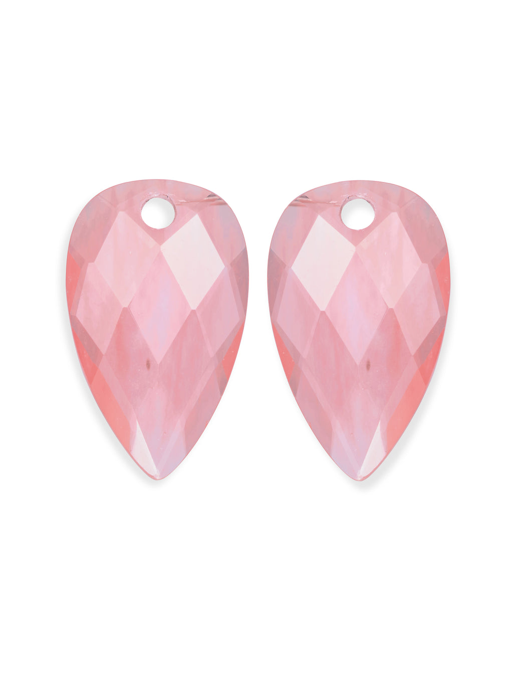 Oorbel Edelstenen Blossom Facet Cherry Quartz - Oorbel Edelstenen Blossom Facet Cherry Quartz