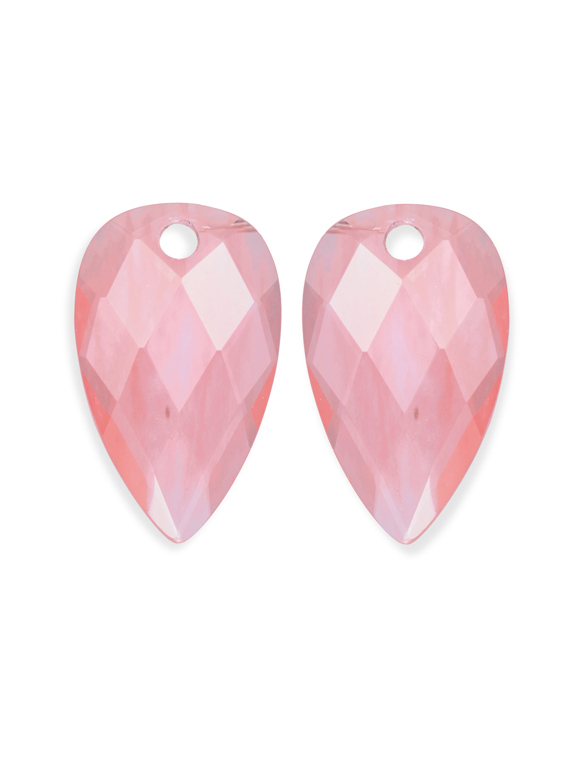Oorbel Edelstenen Blossom Facet Cherry Quartz - Oorbel Edelstenen Blossom Facet Cherry Quartz
