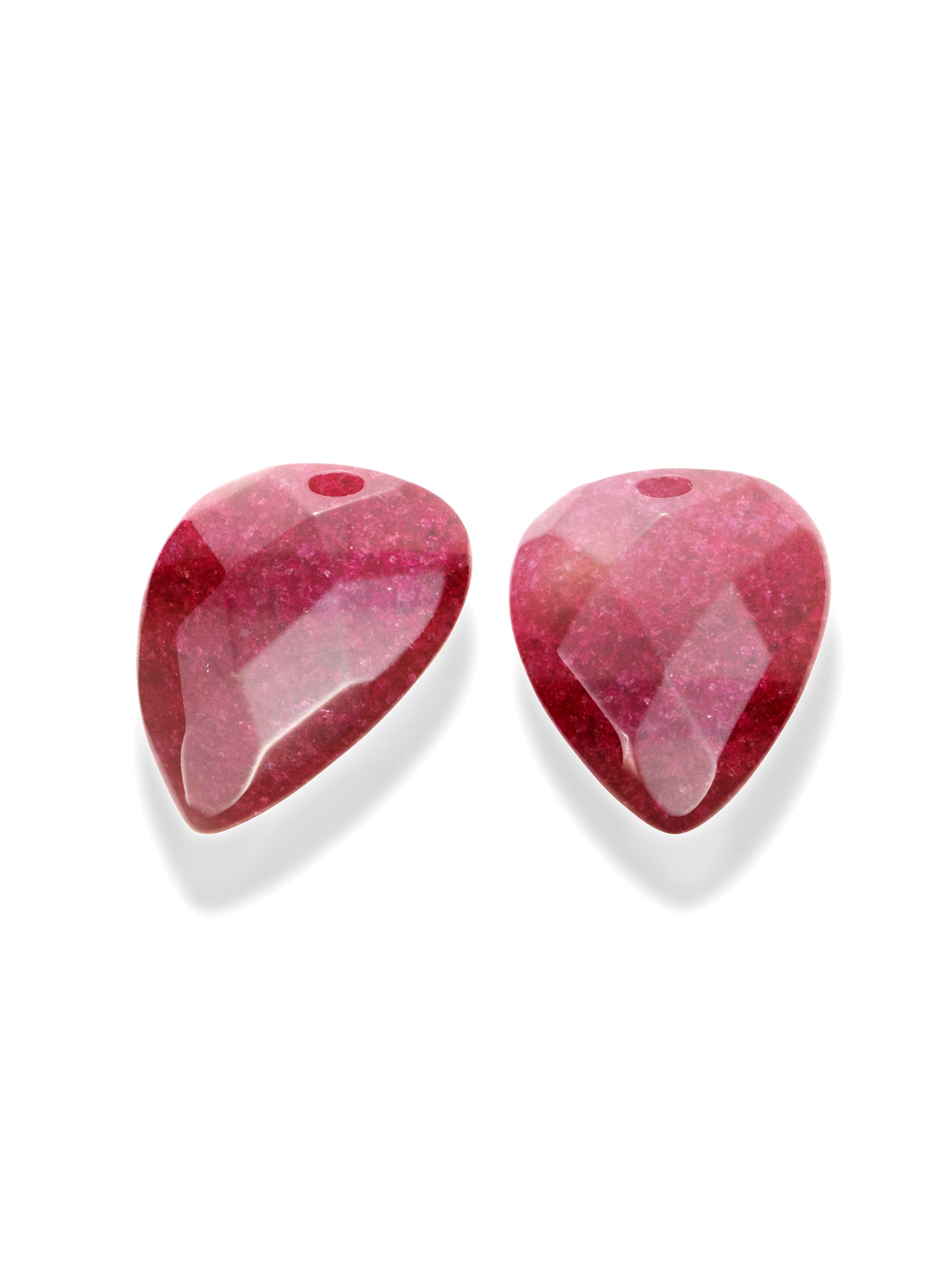 Oorbel Edelstenen Blossom Facet Red Jade - Oorbel Edelstenen Blossom Facet Red Jade