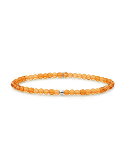 Saturn Armband Small Citrine Quartz - Rhodium Plated