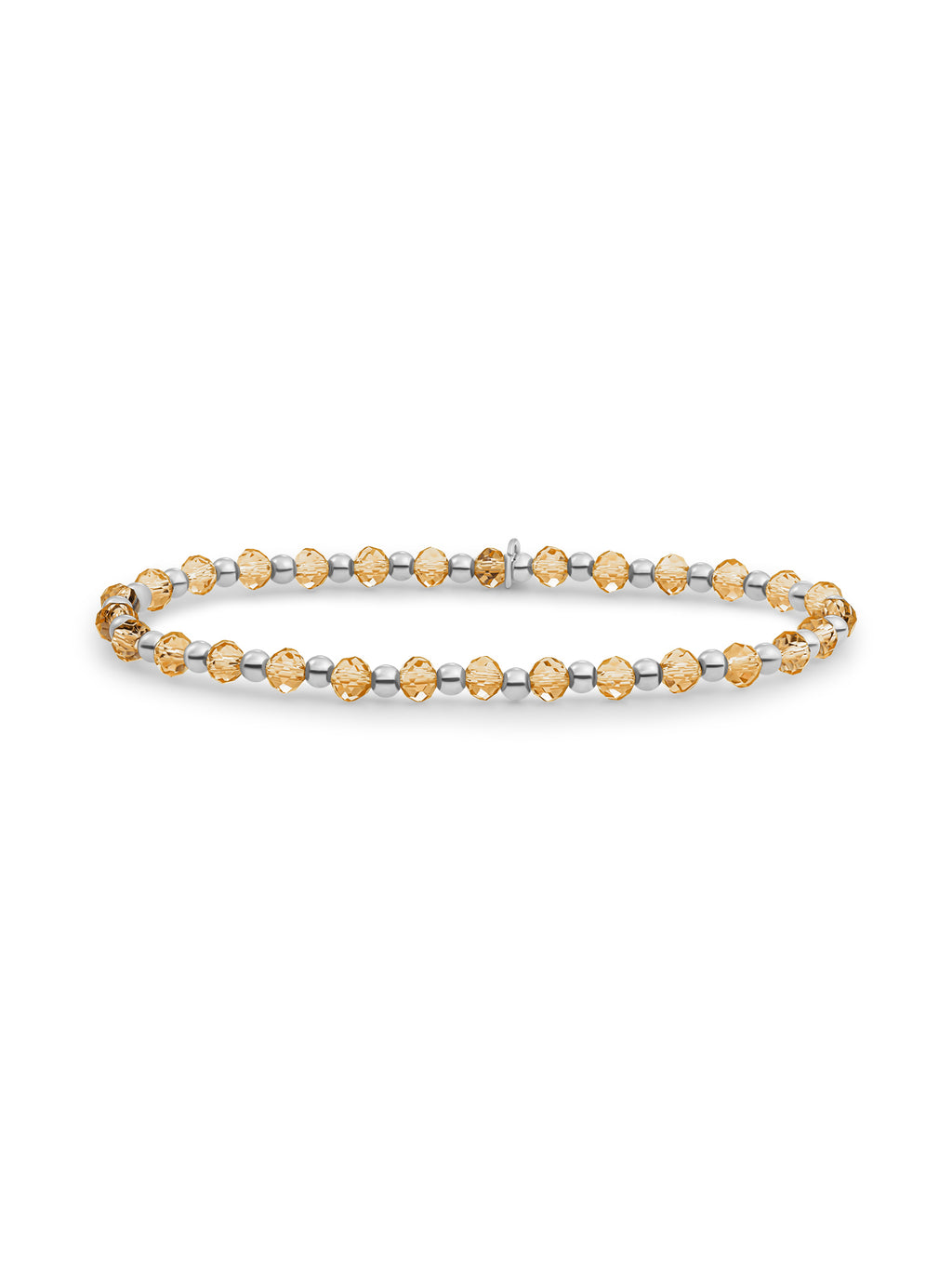 Interstellar Armband Light Citrine Quartz - Rhodium Plated