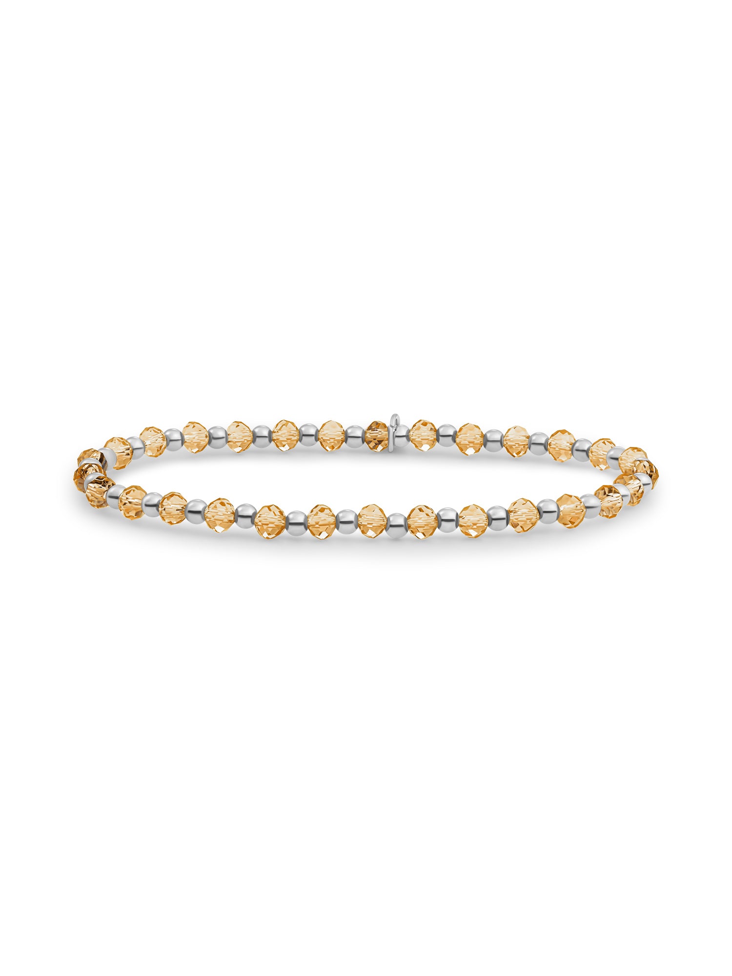 Interstellar Armband Light Citrine Quartz - Rhodium Plated