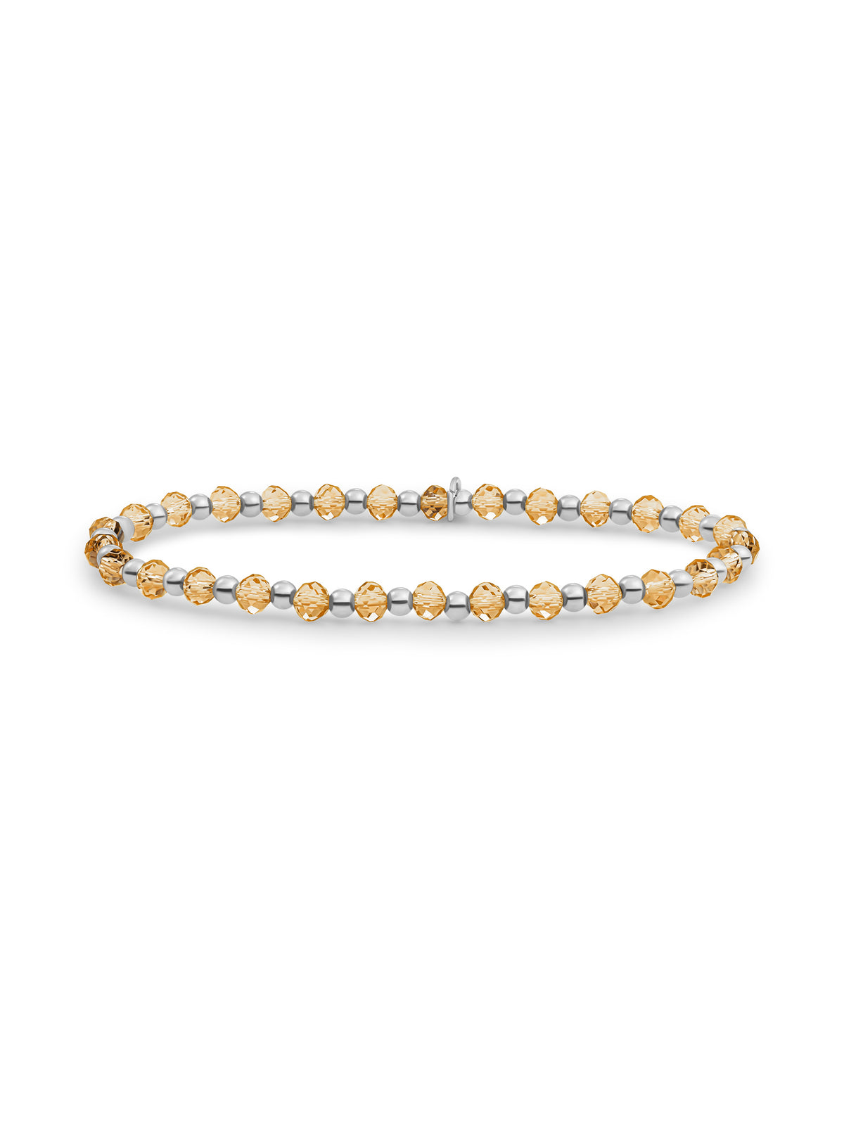 Interstellar Armband Light Citrine Quartz - Rhodium Plated