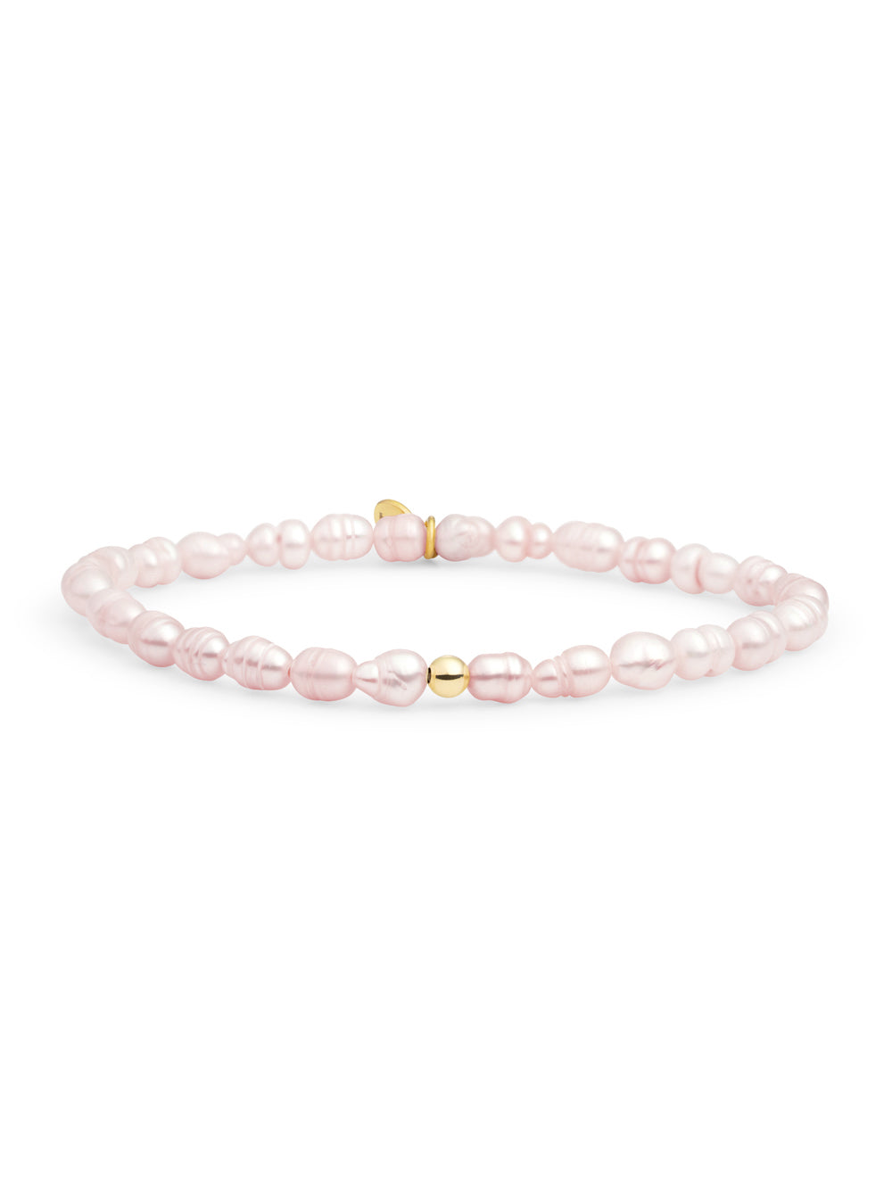 Saturn Armband Small Lavender Pearl - Gold Plated