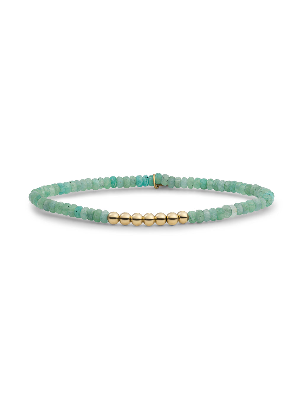 Reverse Universe Armband Rich Green Amazonite - Gold Plated