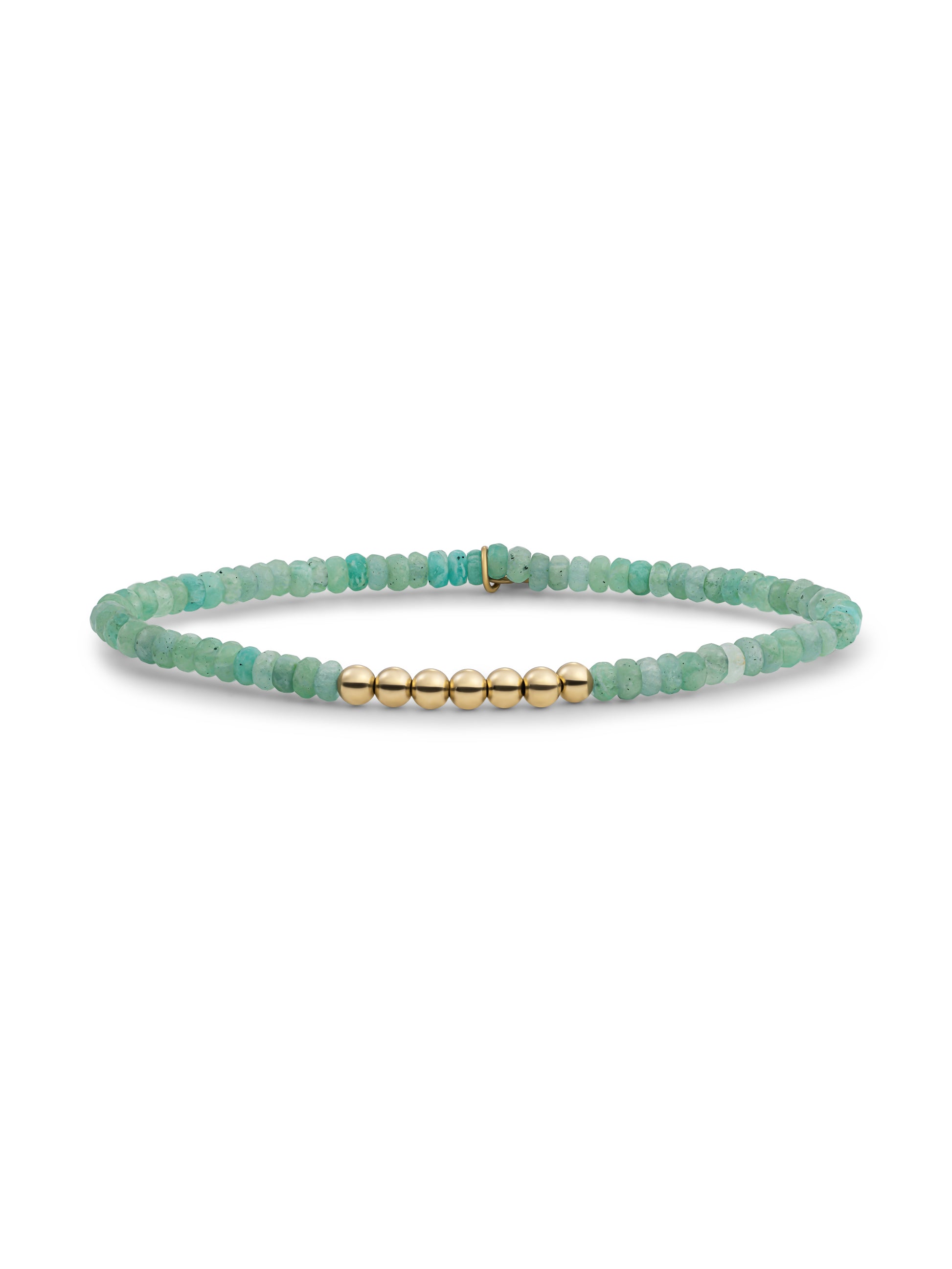 Reverse Universe Armband Rich Green Amazonite - Gold Plated