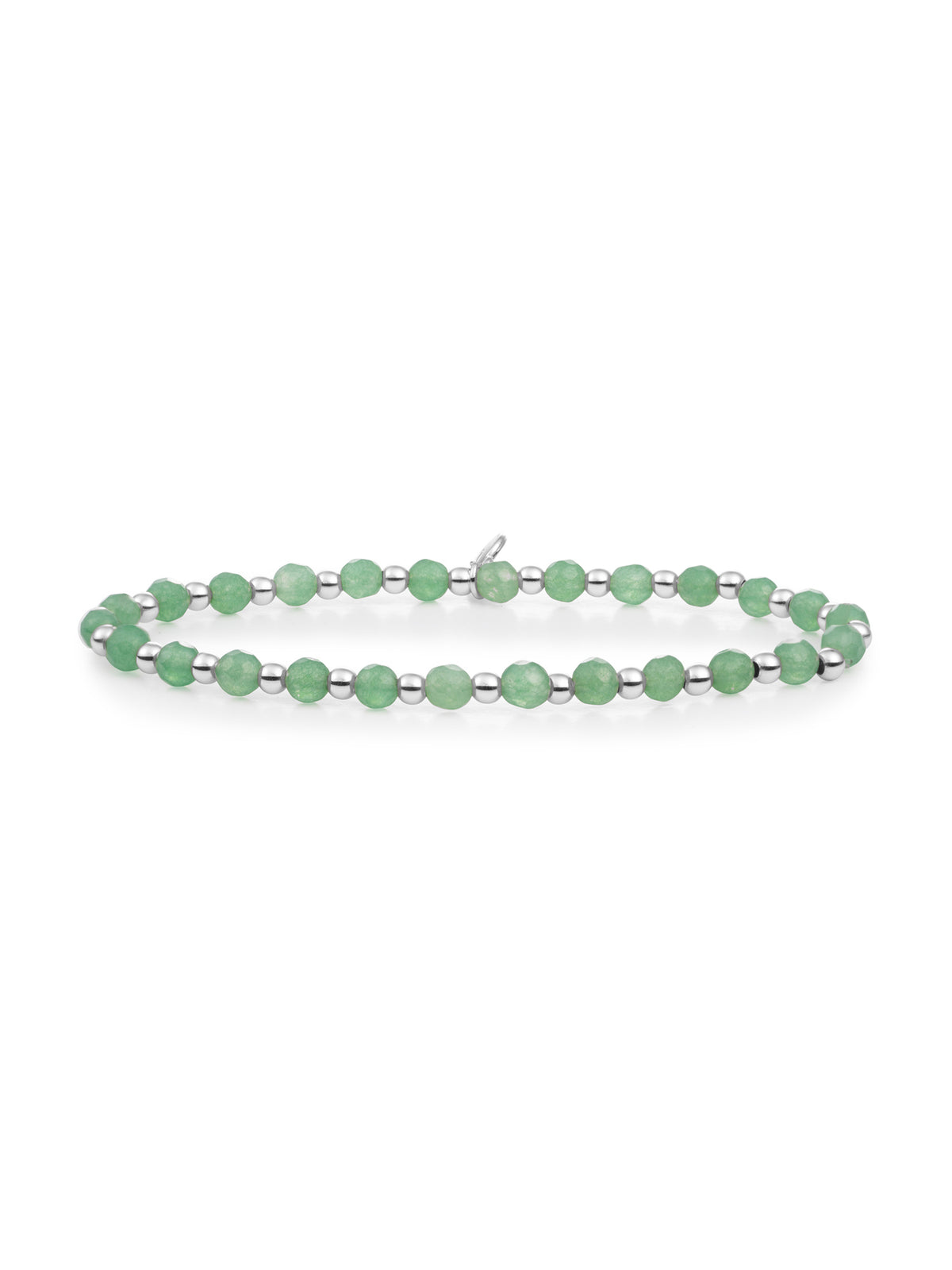 Interstellar Armband Green Aventurine - Rhodium Plated