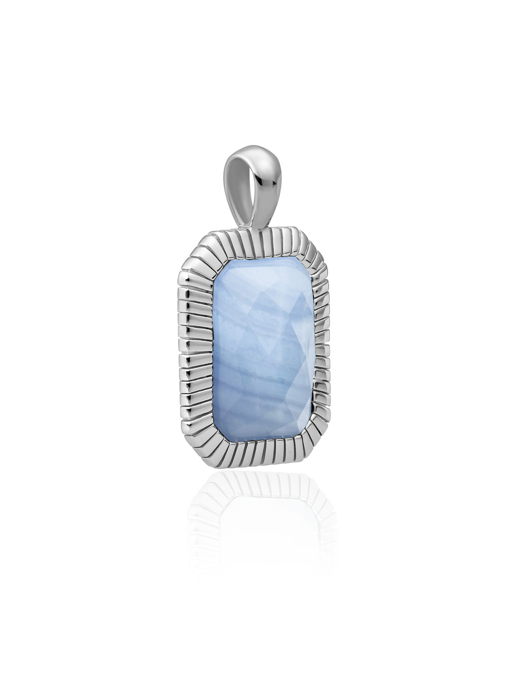Baguette Pendant Blue Lace Agate