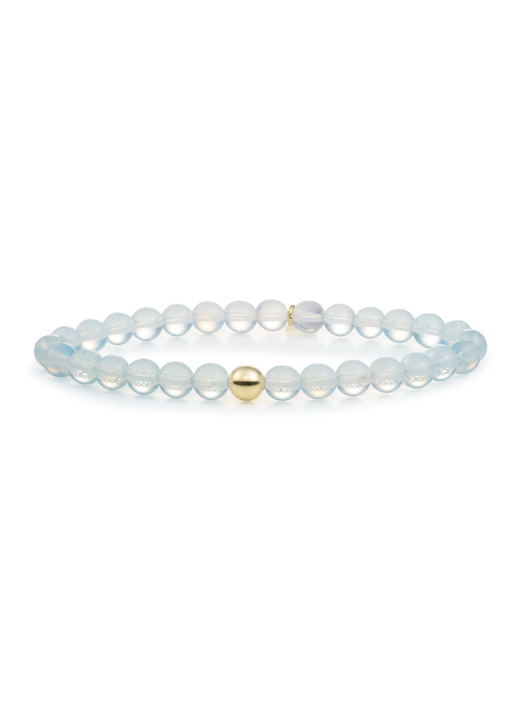 Saturn Armband Large Opalite - Gold Plated