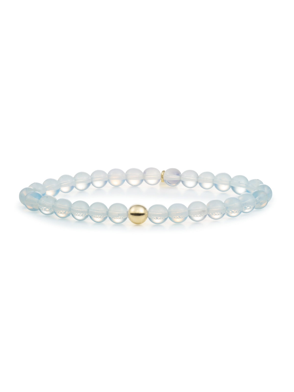 Saturn Armband Large Opalite - Gold Plated