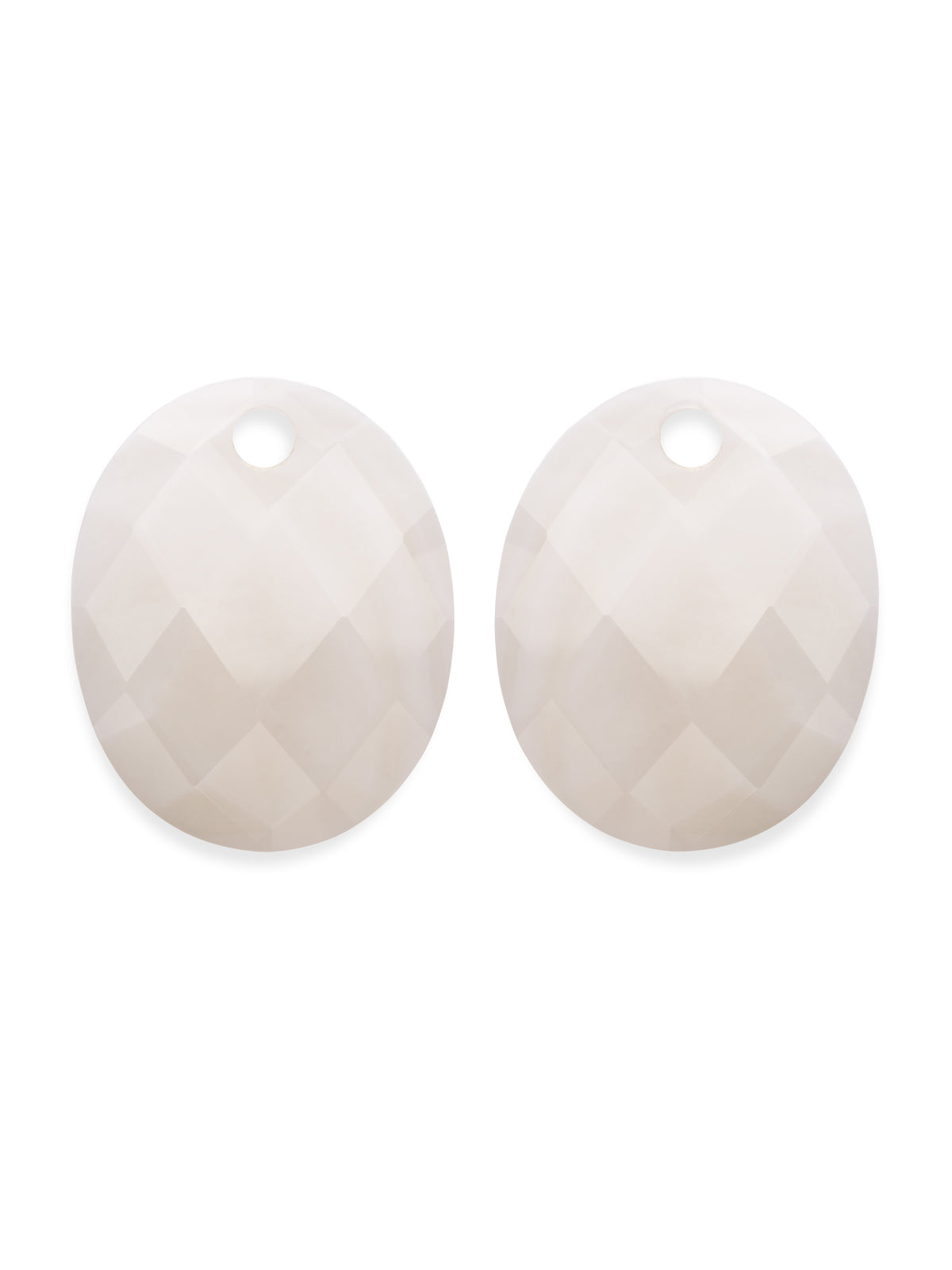 Oorbel Edelstenen Large Oval Mother of Pearl - Oorbel Edelstenen Large Oval Mother of Pearl