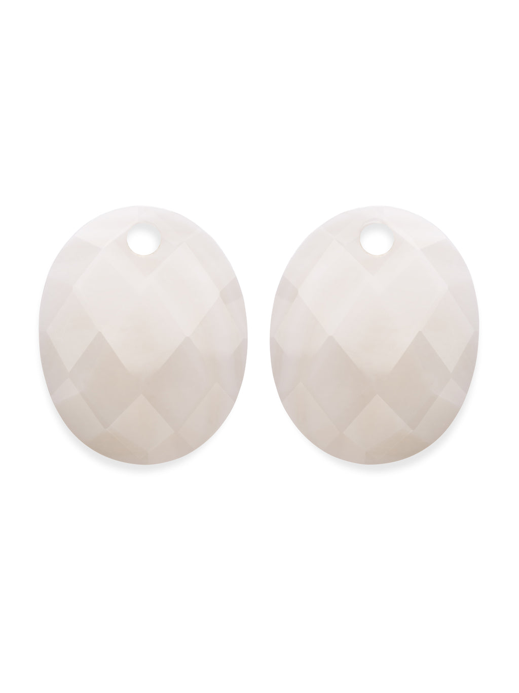Oorbel Edelstenen Large Oval Mother of Pearl - Oorbel Edelstenen Large Oval Mother of Pearl