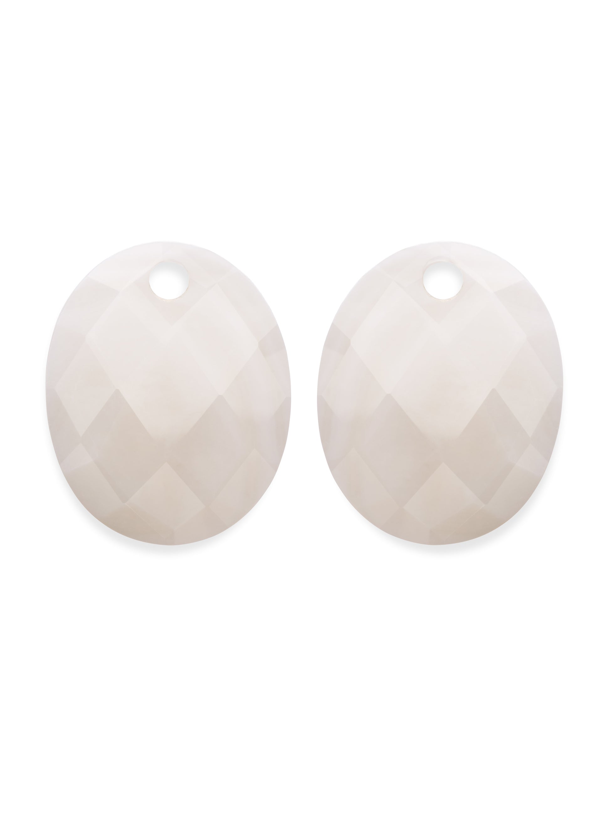 Oorbel Edelstenen Large Oval Mother of Pearl - Oorbel Edelstenen Large Oval Mother of Pearl