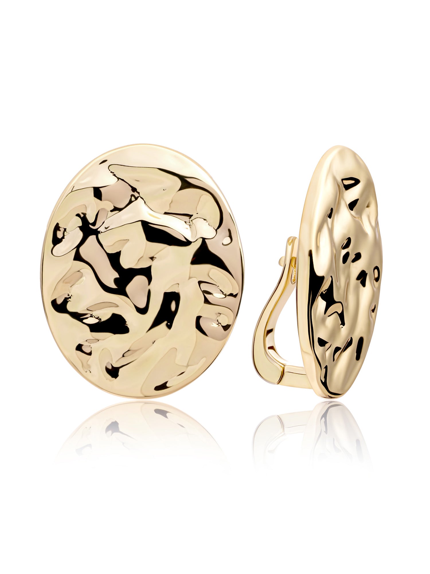 Fuse Push Back Oorbellen - Gold Plated