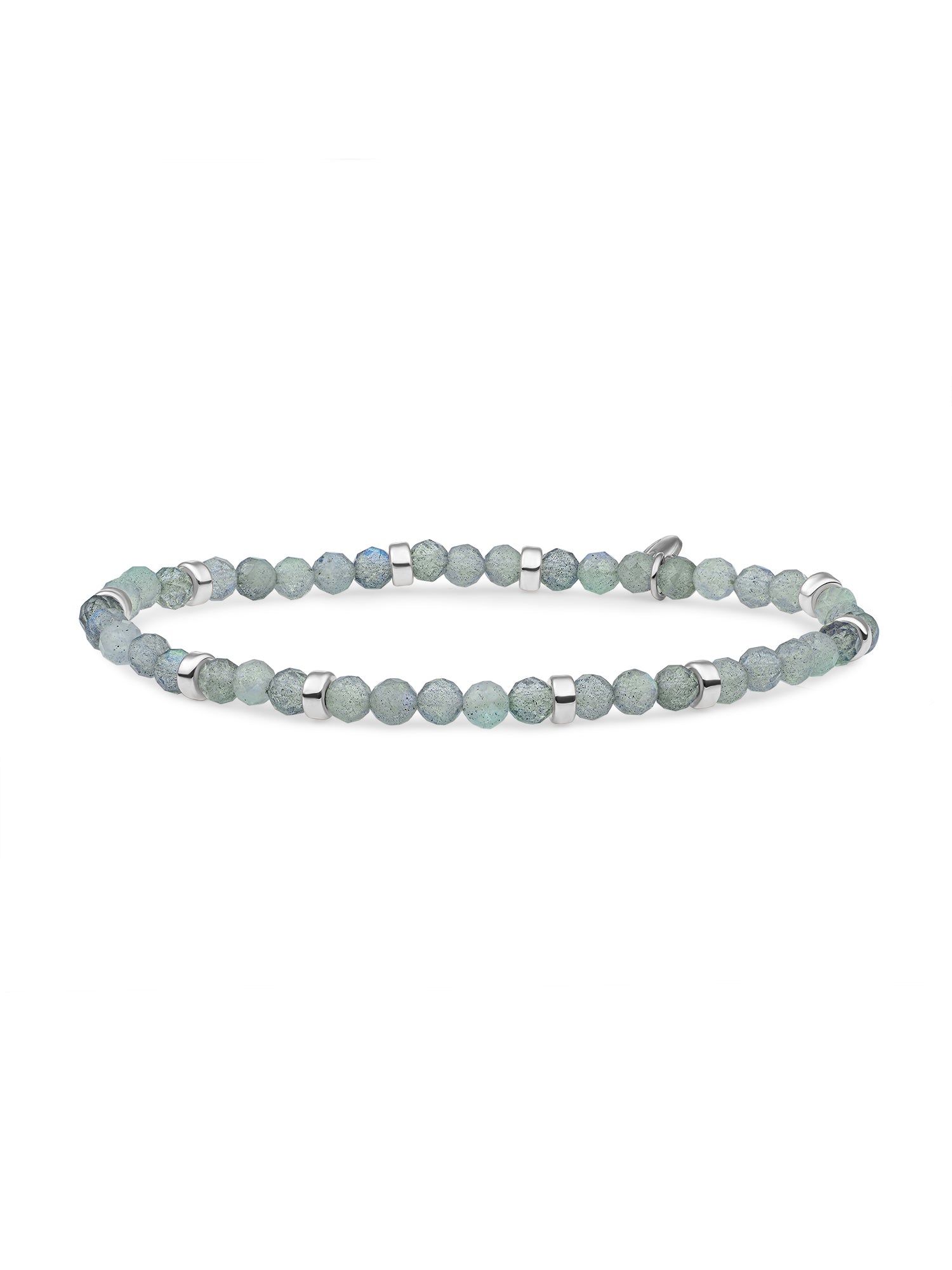 Roundel Interstellar Armband Labradorite - Rhodium Plated