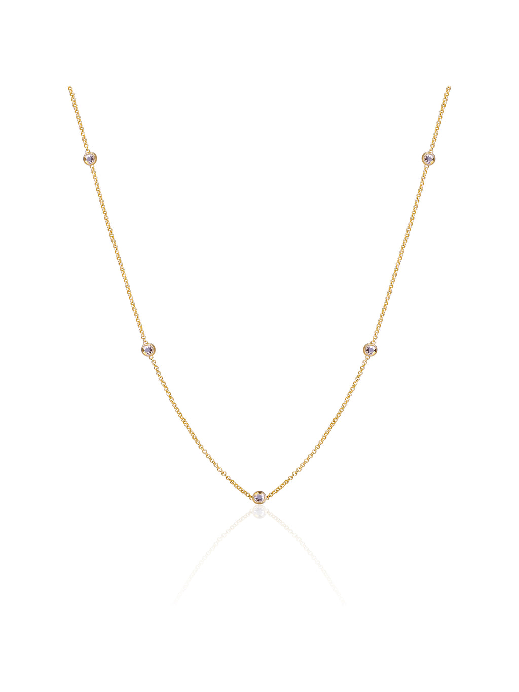 Anchor Chain Ketting Zirconia - Gold Plated