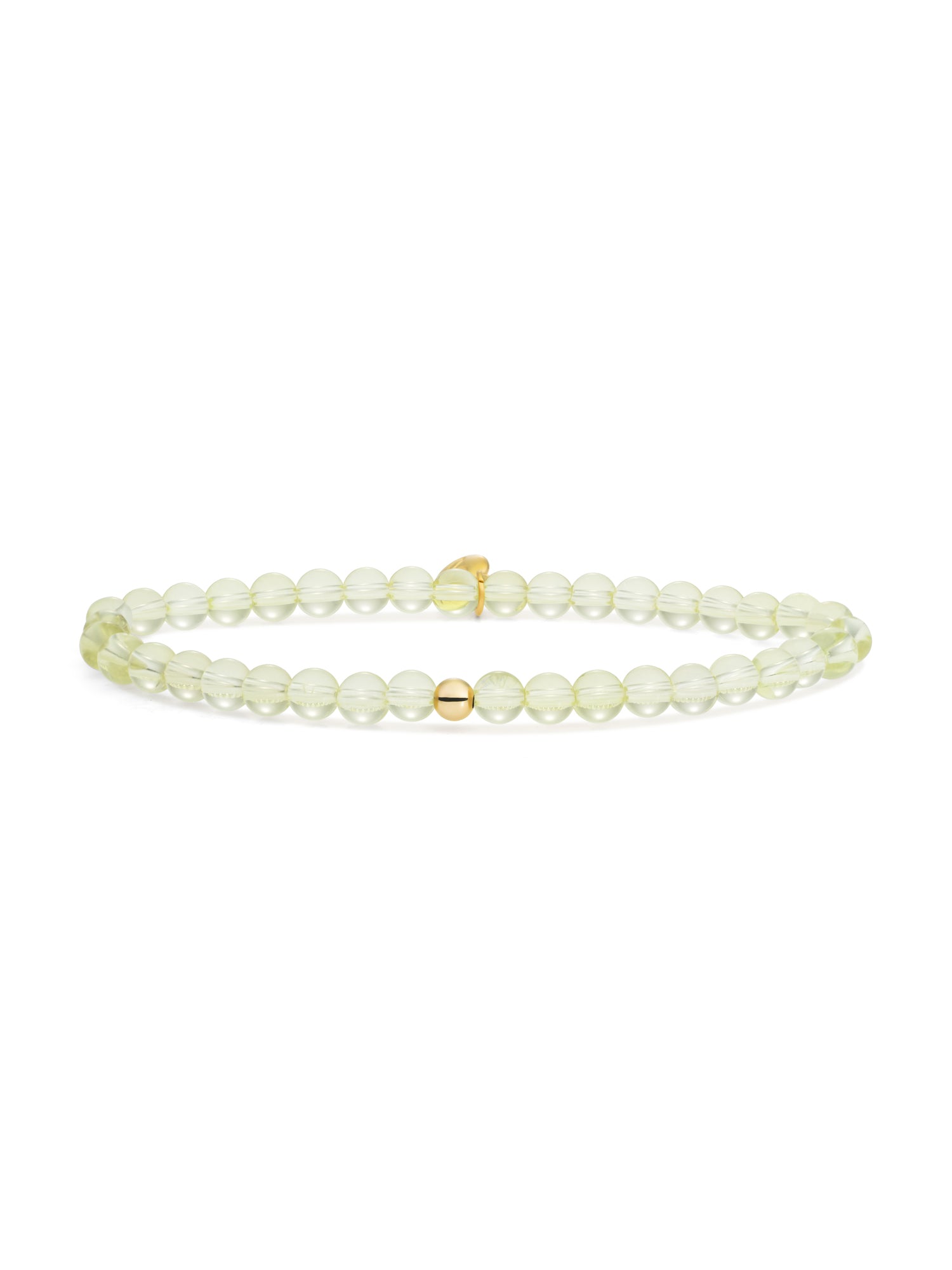 Saturn Armband Small Lemon Quartz - Gold Plated