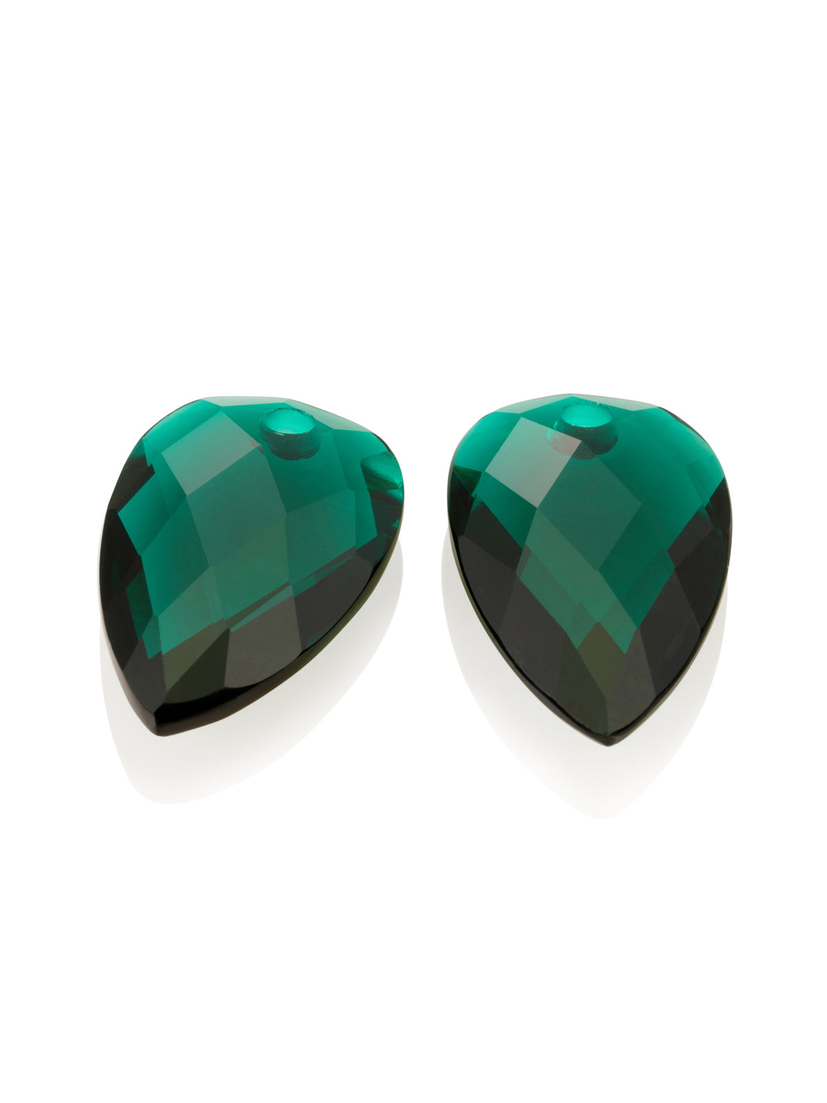 Oorbel Edelstenen Blossom Facet Petrol Green Quartz - Oorbel Edelstenen Blossom Facet Petrol Green Quartz