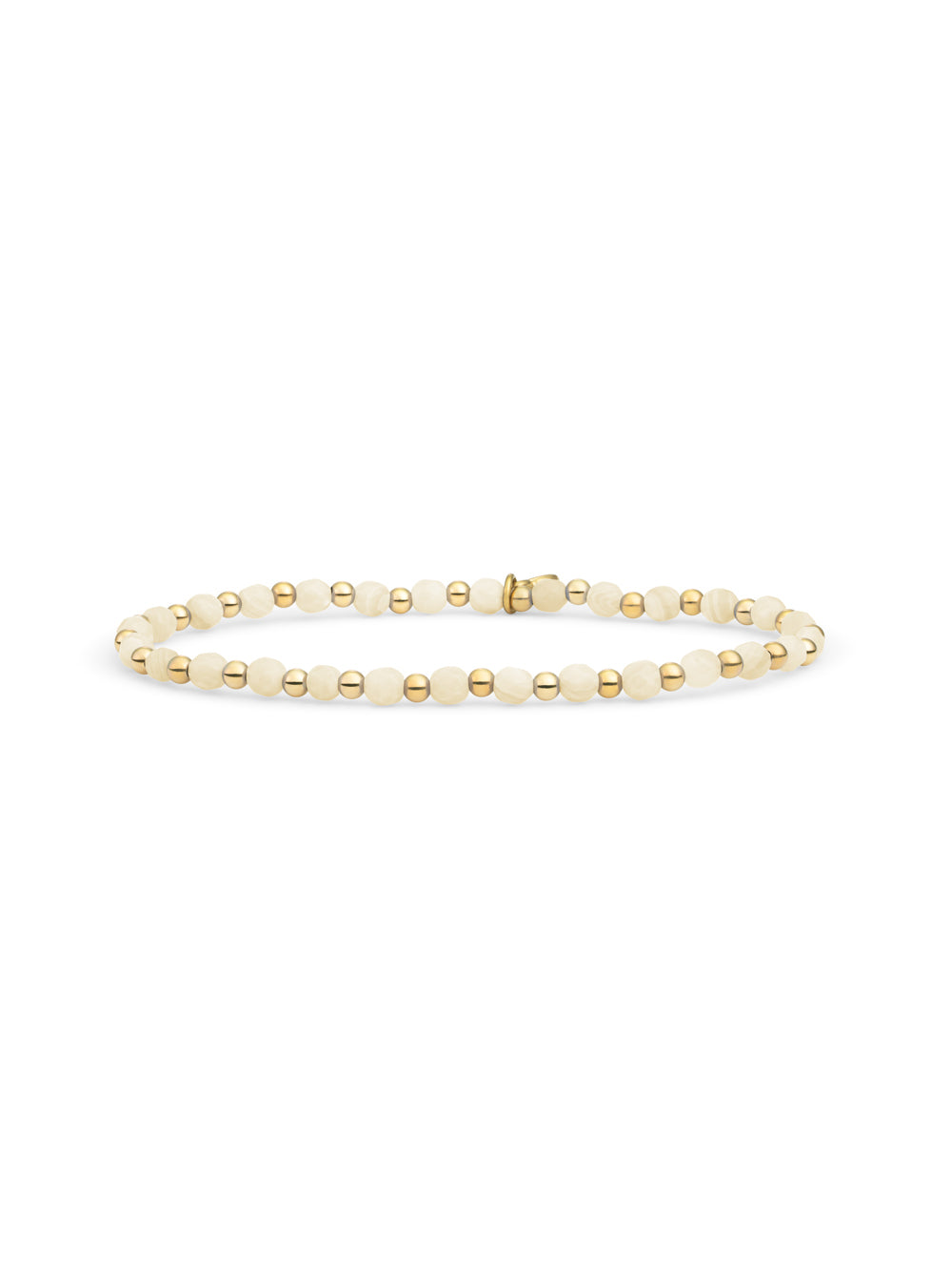 Interstellar Armband Beige Agate - Gold Plated