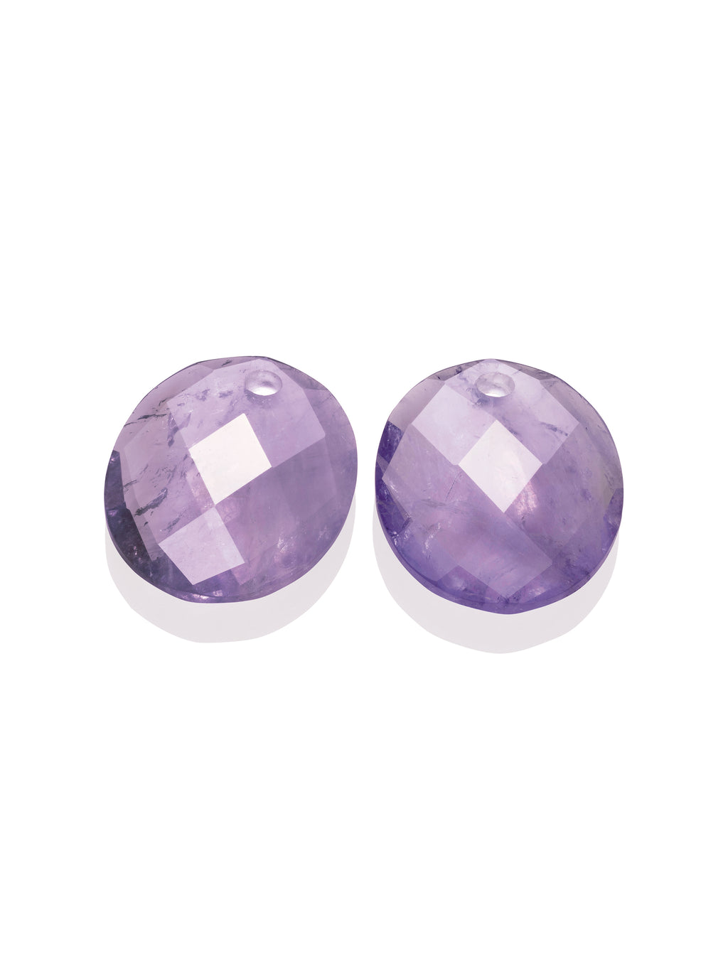 Oorbel Edelstenen Large Oval Amethyst - Oorbel Edelstenen Large Oval Amethyst
