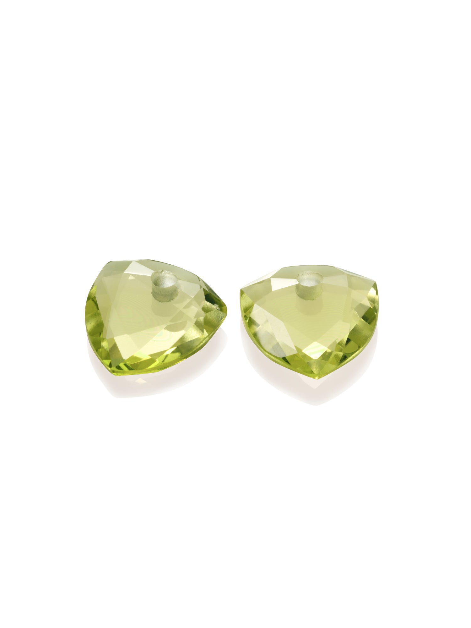 Oorbel Edelstenen Trillion Cut Lemon Quartz - Oorbel Edelstenen Trillion Cut Lemon Quartz