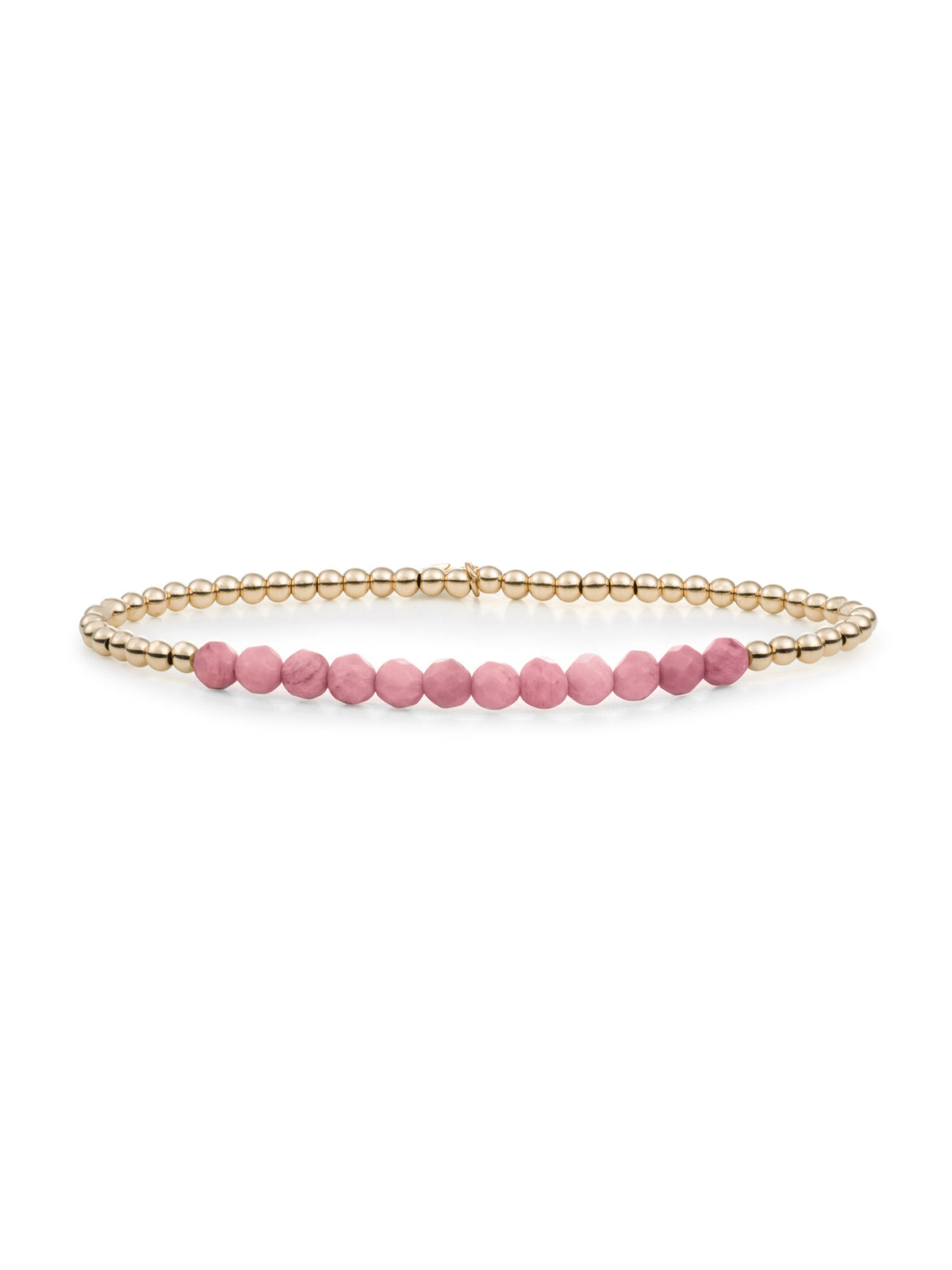 Universe Armband Pink Rhodonite - Gold Plated