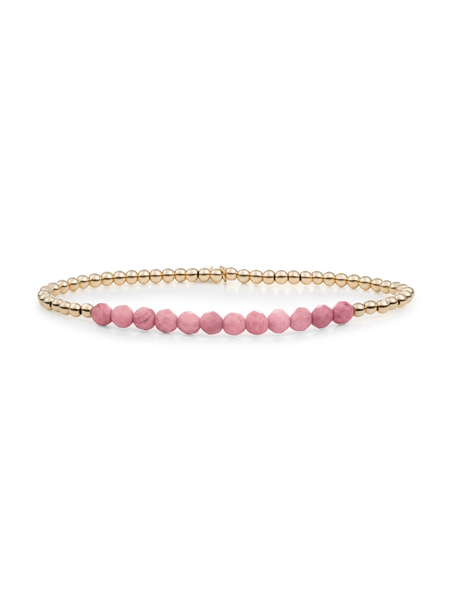 Universe Armband Pink Rhodonite - Gold Plated