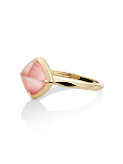 Edge Ring Cherry Quartz 9K Goud - 50