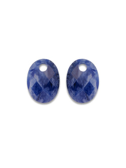 Oorbel Edelstenen Medium Oval Sodalite - Oorbel Edelstenen Medium Oval Sodalite