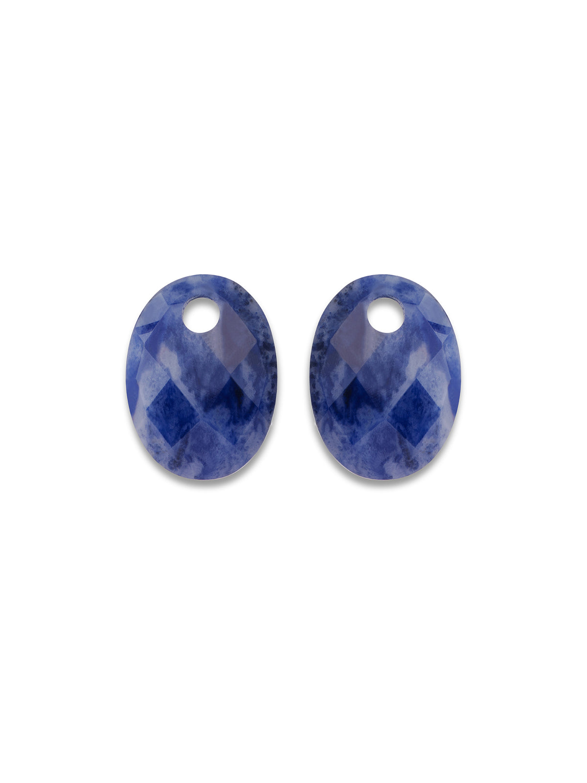 Oorbel Edelstenen Medium Oval Sodalite - Oorbel Edelstenen Medium Oval Sodalite