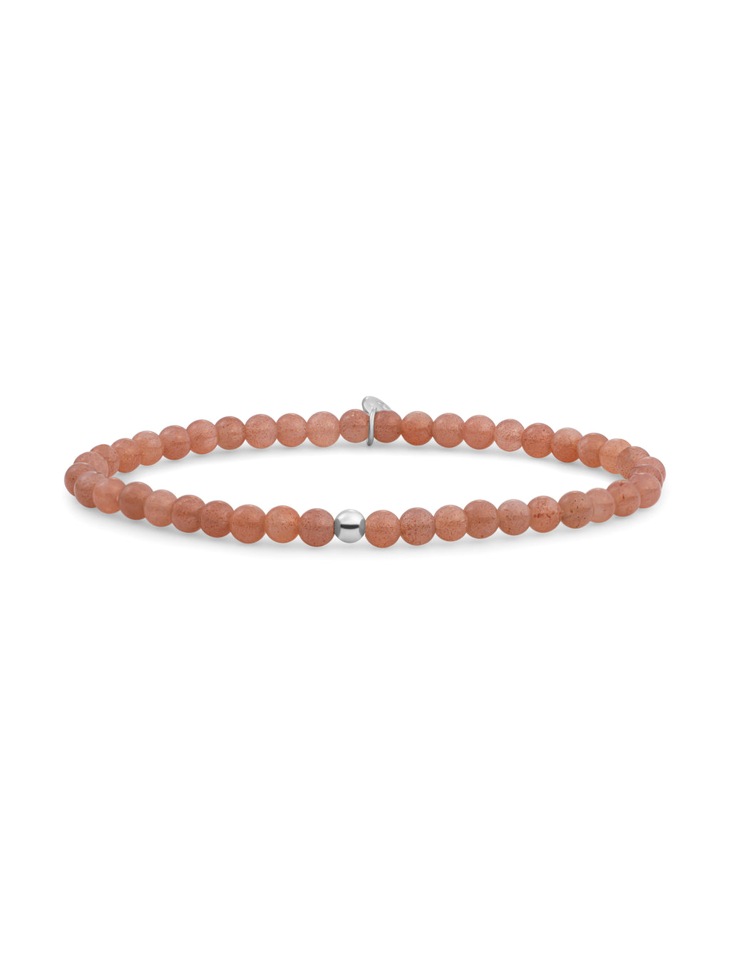 Saturn Armband Small Sunstone - Rhodium Plated