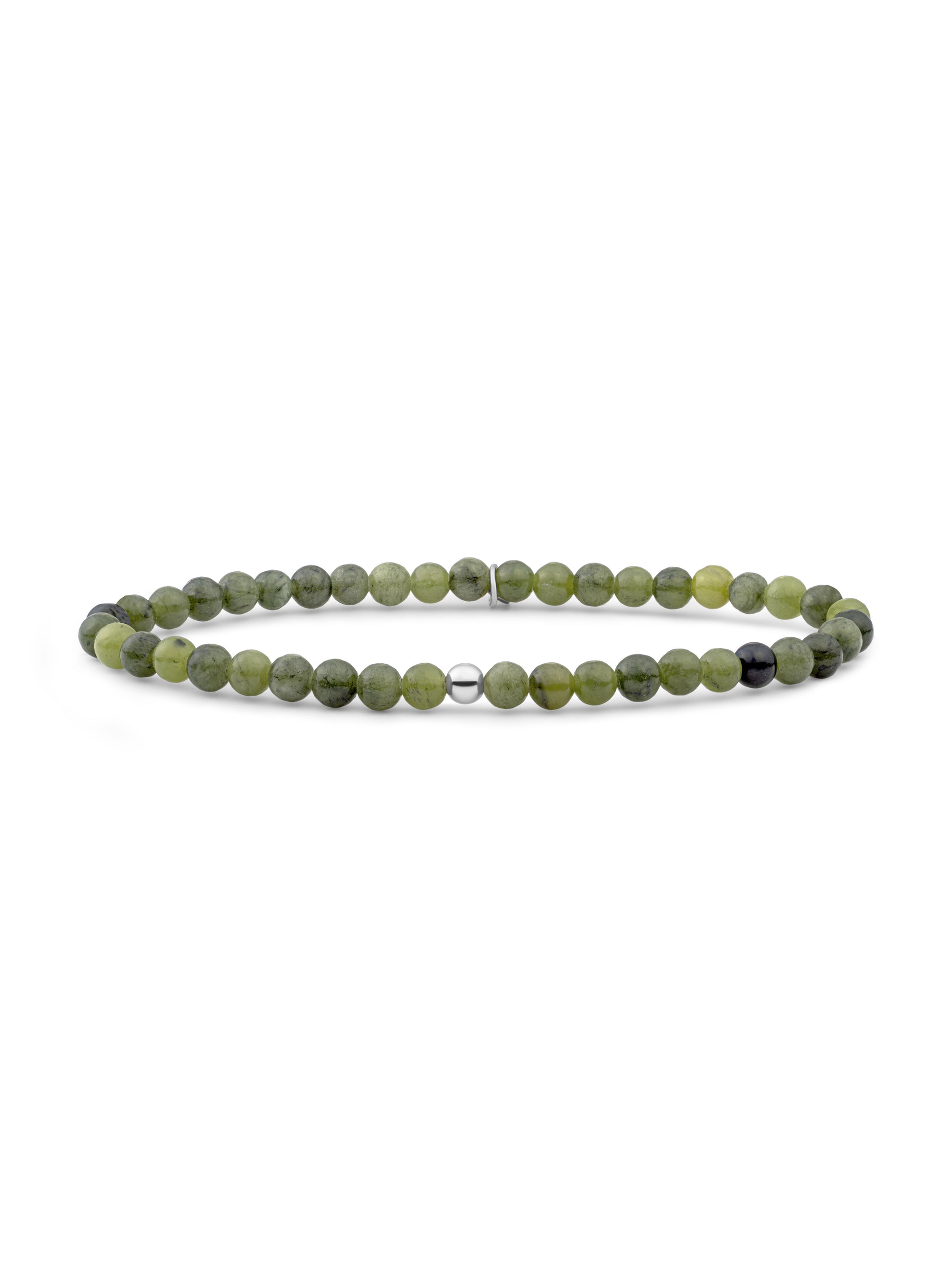 Saturn Armband Small Southern Jade - Rhodium Plated