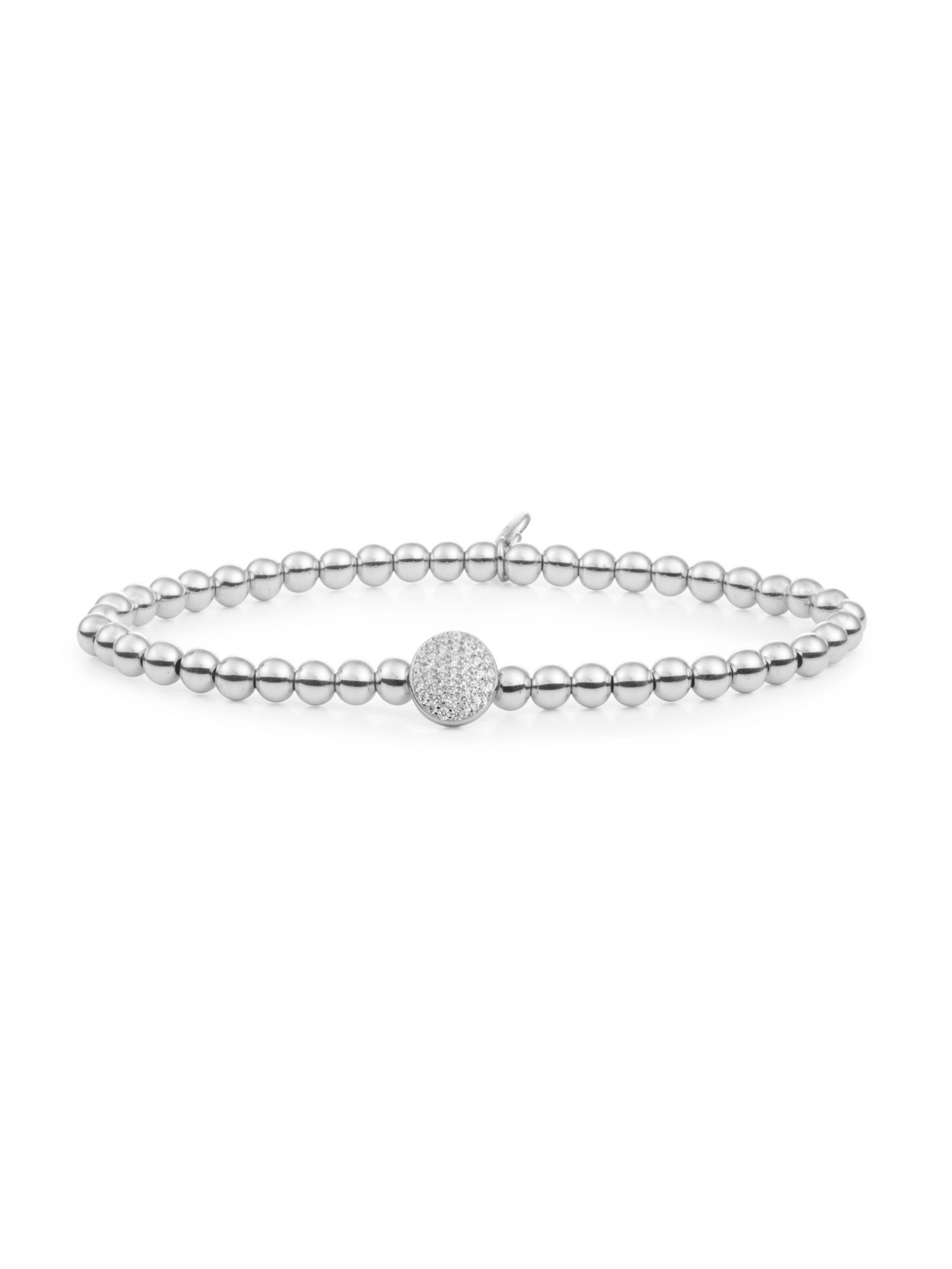 Disc Galaxy Armband Zirconia - Rhodium Plated