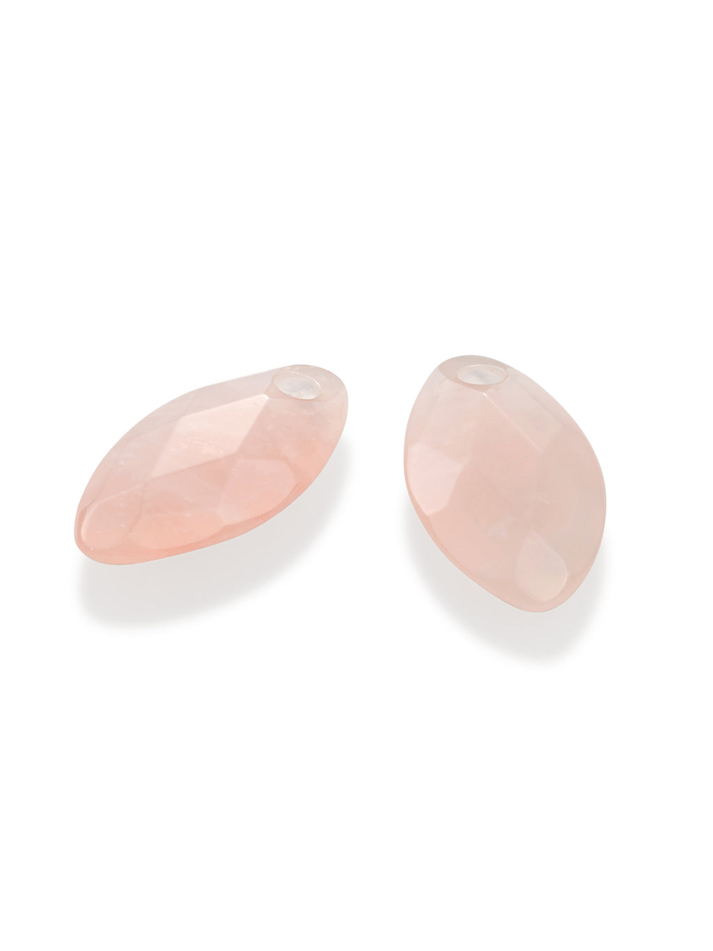 Oorbel Edelstenen Leaf Rose Quartz - Oorbel Edelstenen Leaf Rose Quartz