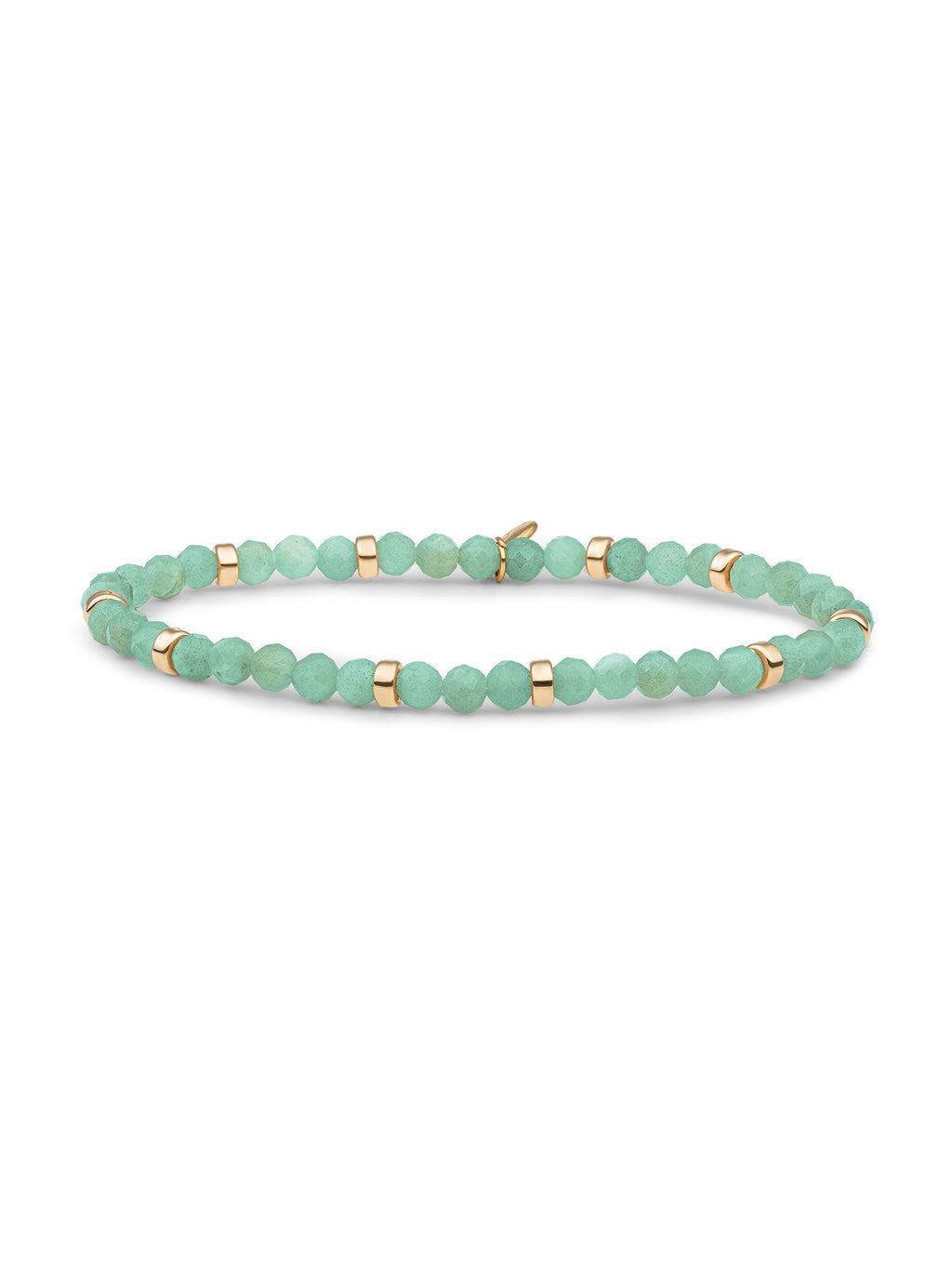 Roundel Interstellar Armband Rich Green Amazonite - 0.00 / 0.00 / Gold Plated