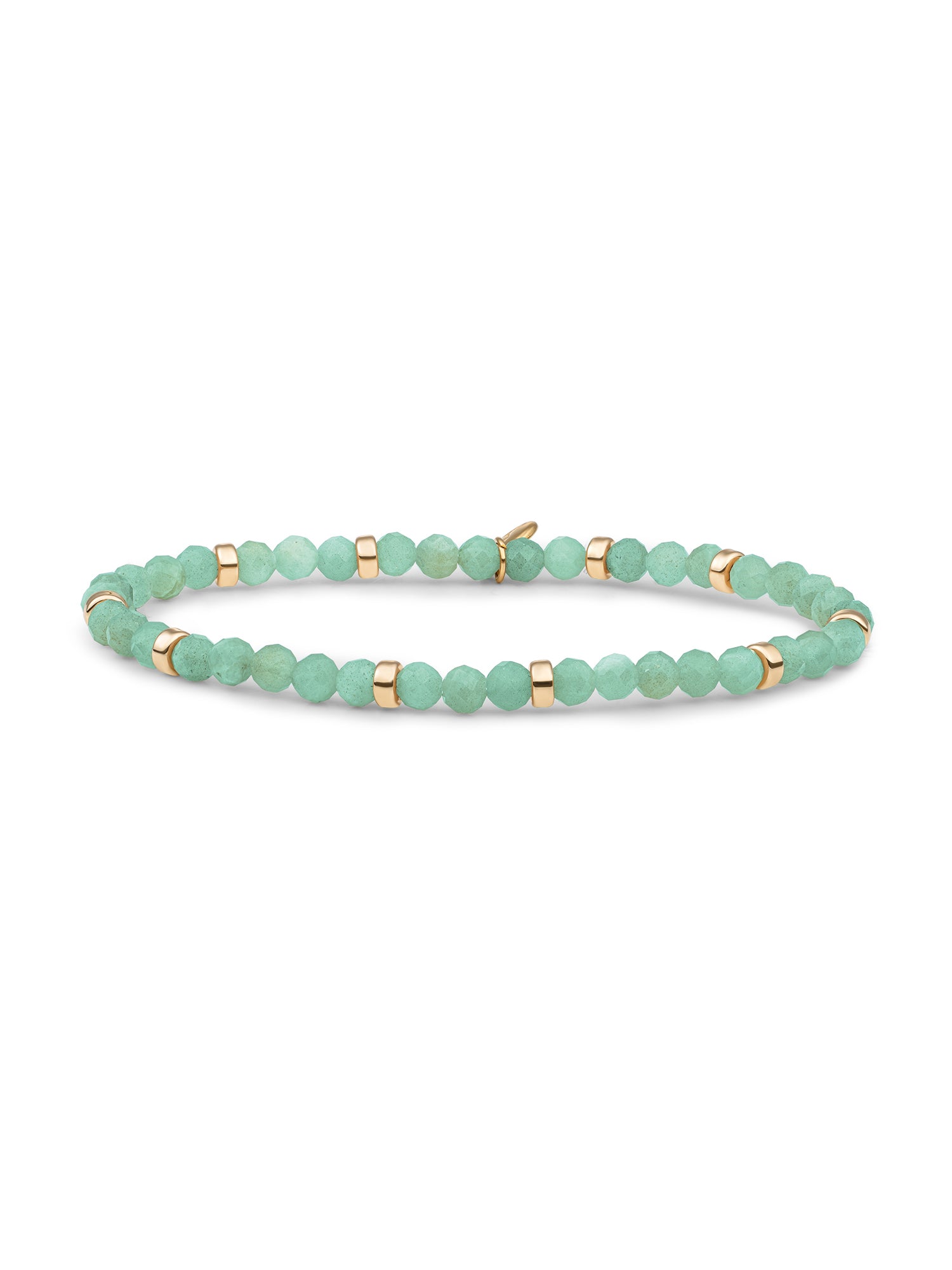 Roundel Interstellar Armband Rich Green Amazonite - Gold Plated