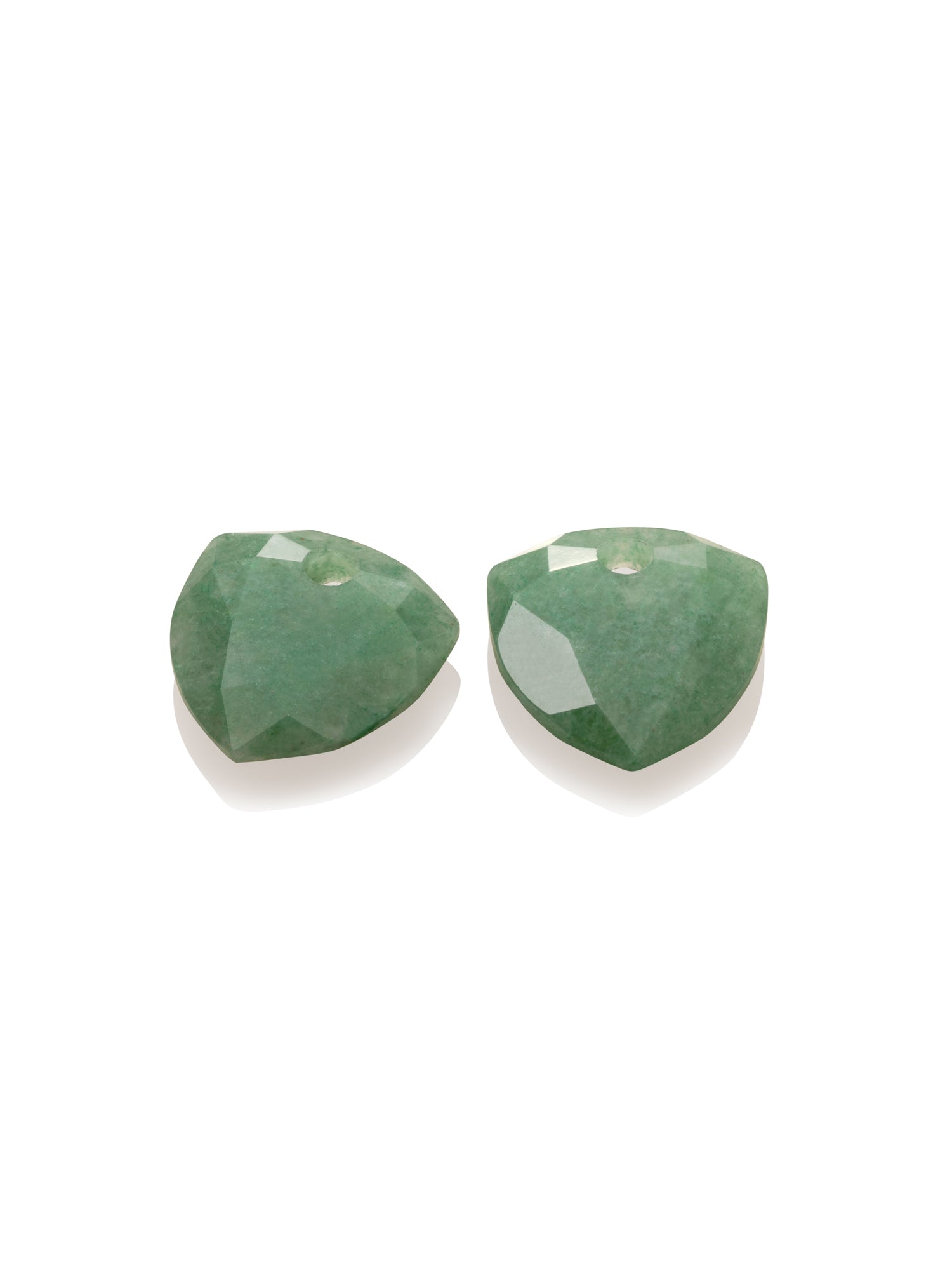 Oorbel Edelstenen Trillion Cut Green Aventurine - Oorbel Edelstenen Trillion Cut Green Aventurine