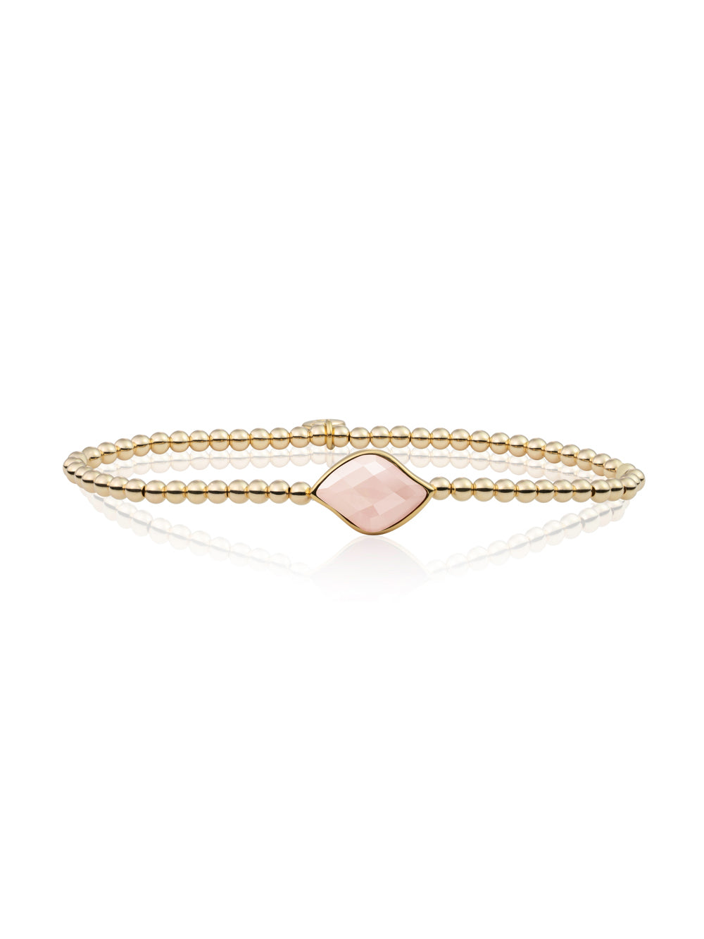 Blossom Armband Rose Quartz - Gold Plated