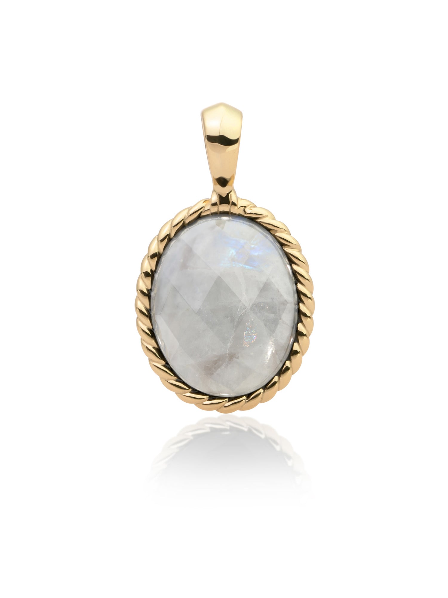 Twist Pendant Moonstone - Gold Plated