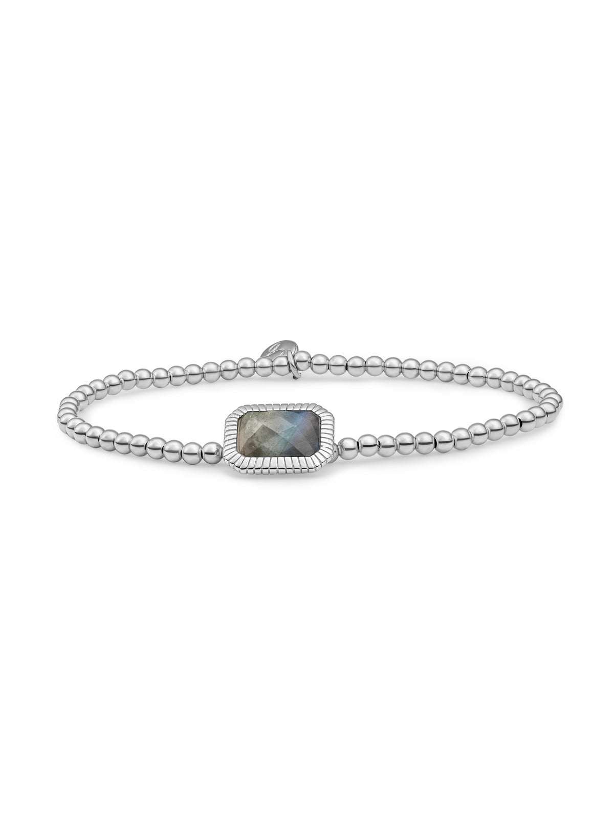 Baguette Armband Labradorite - Rhodium Plated