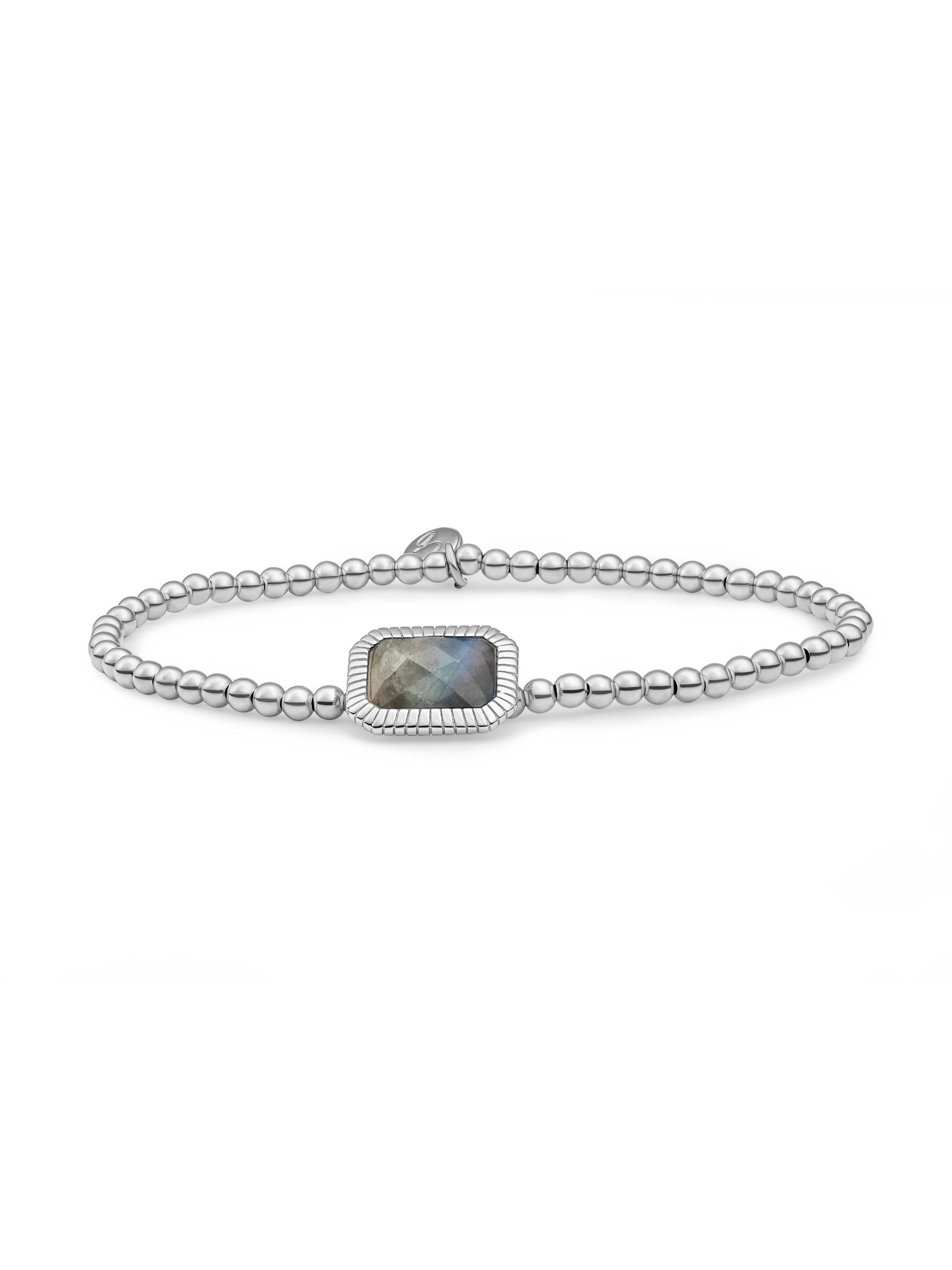 Baguette Armband Labradorite - Rhodium Plated