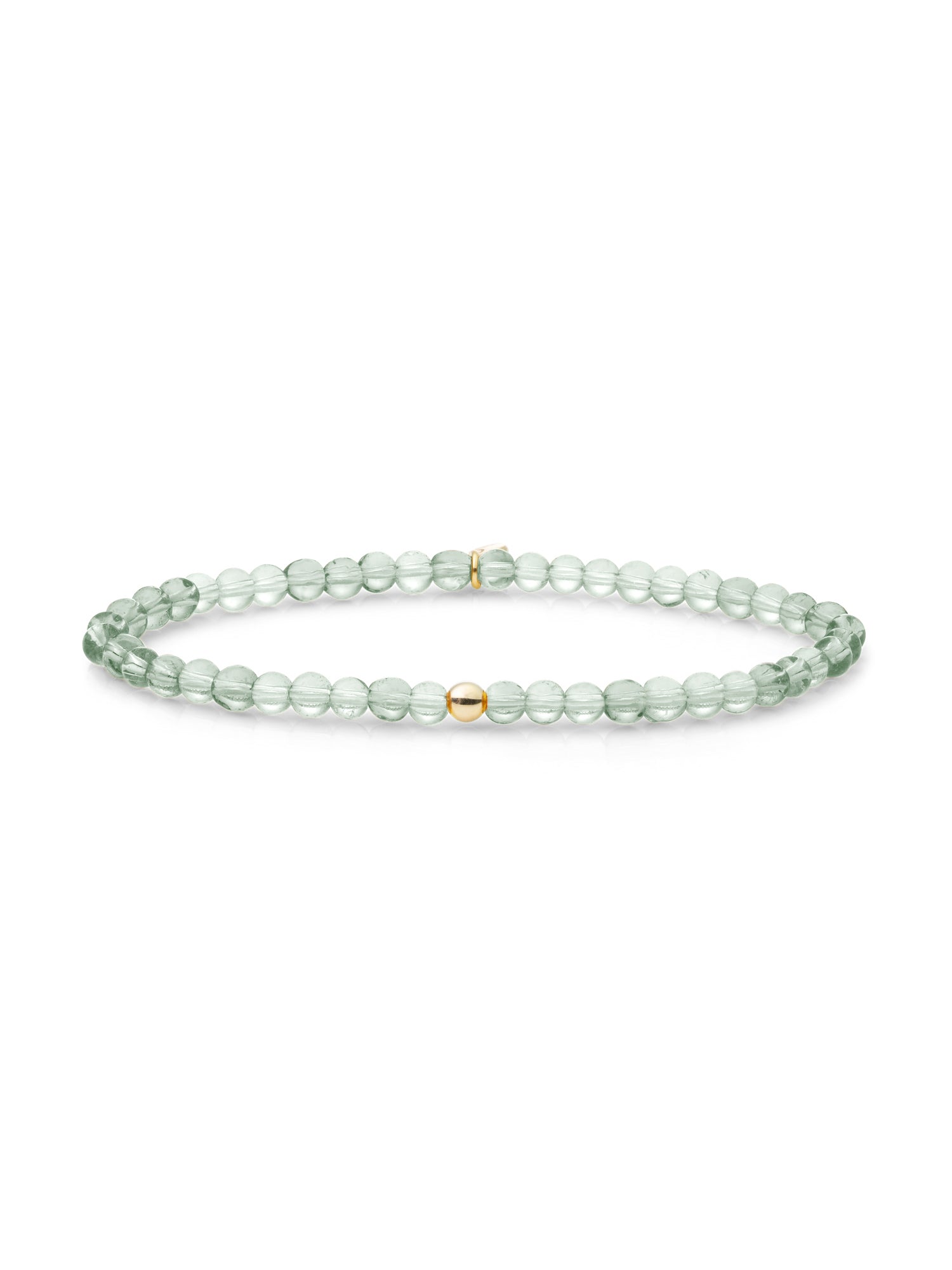 Saturn Armband Small Green Amethyst - Gold Plated