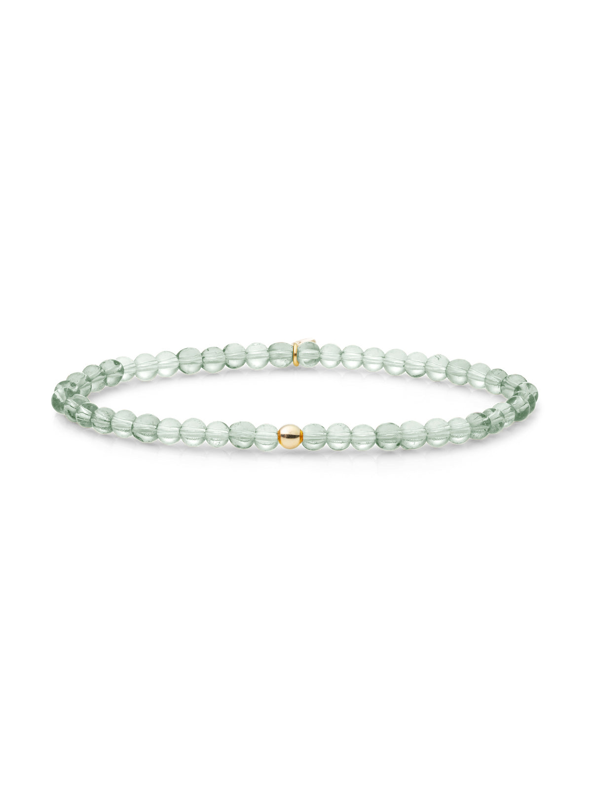 Saturn Armband Small Green Amethyst - Gold Plated