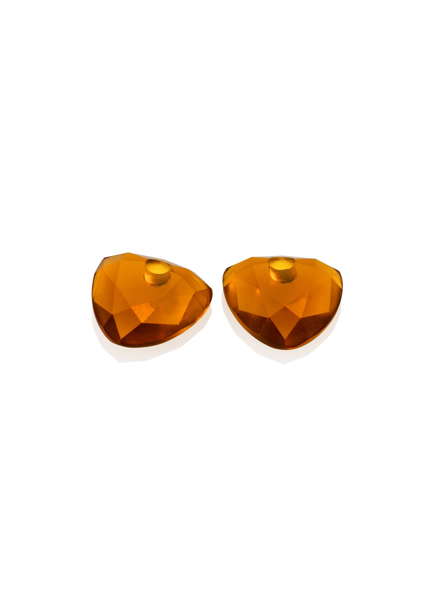 Oorbel Edelstenen Trillion Cut Citrine Quartz - Oorbel Edelstenen Trillion Cut Citrine Quartz