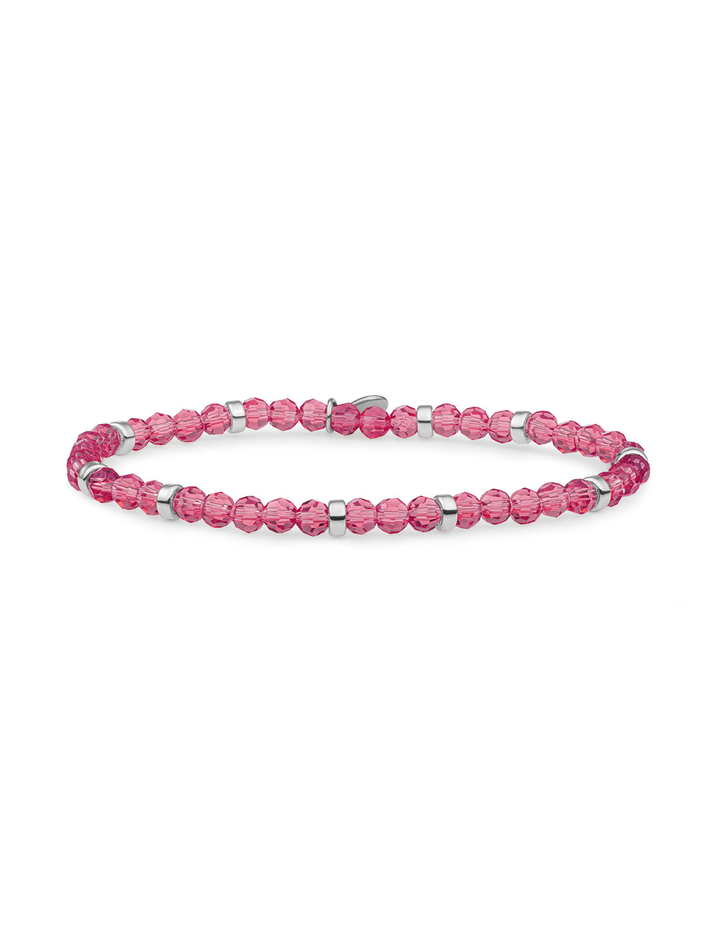 Roundel Interstellar Armband Fuchsia Quartz - 0.00 / 0.00 / Rhodium Plated
