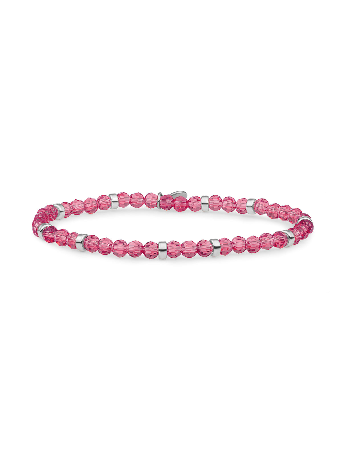 Roundel Interstellar Armband Fuchsia Quartz - Rhodium Plated